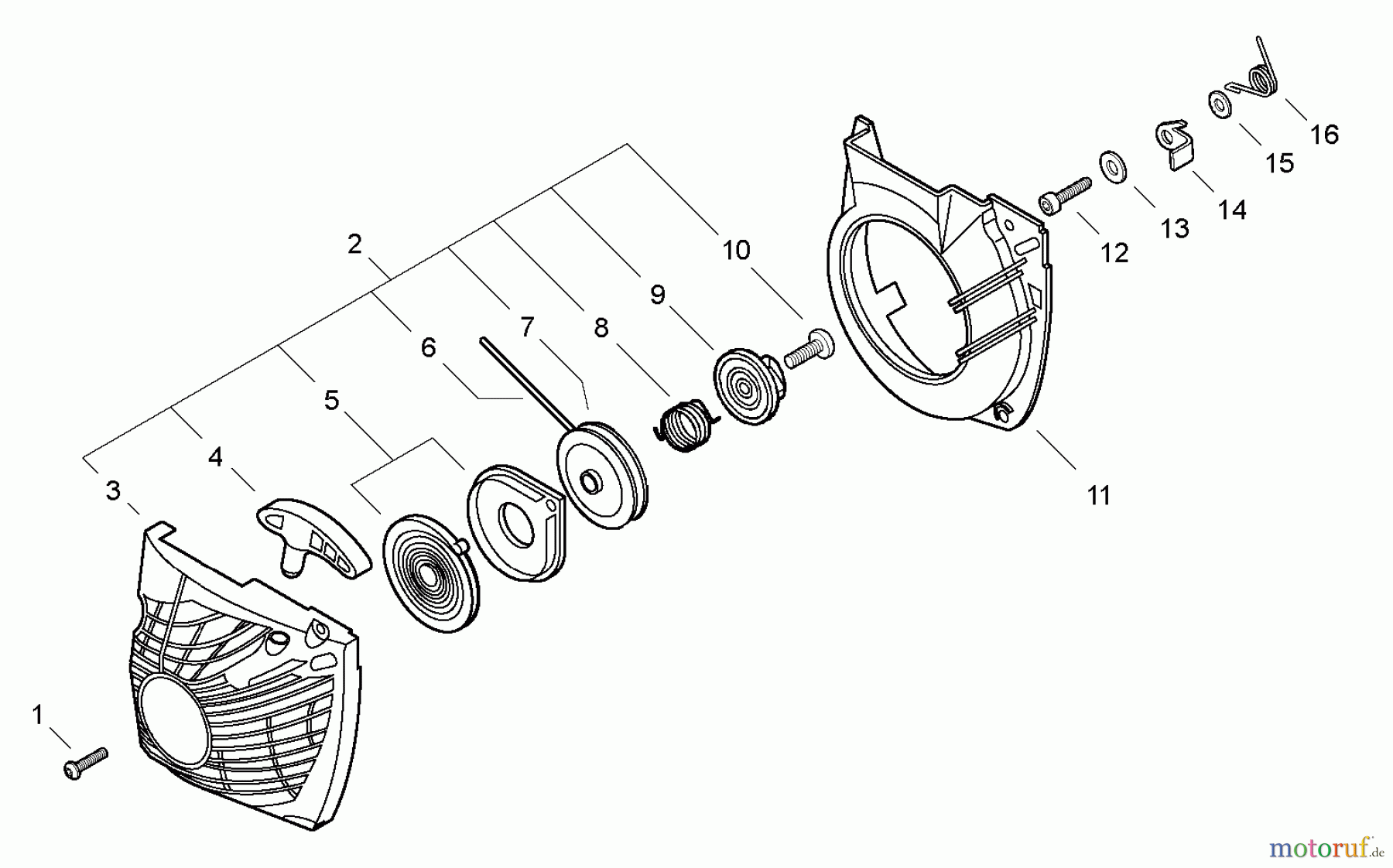 Echo Sägen, Kettensägen CS-420ES - Echo Chainsaw, S/N: 20001001 - 20999999 Starter, Fan Cover