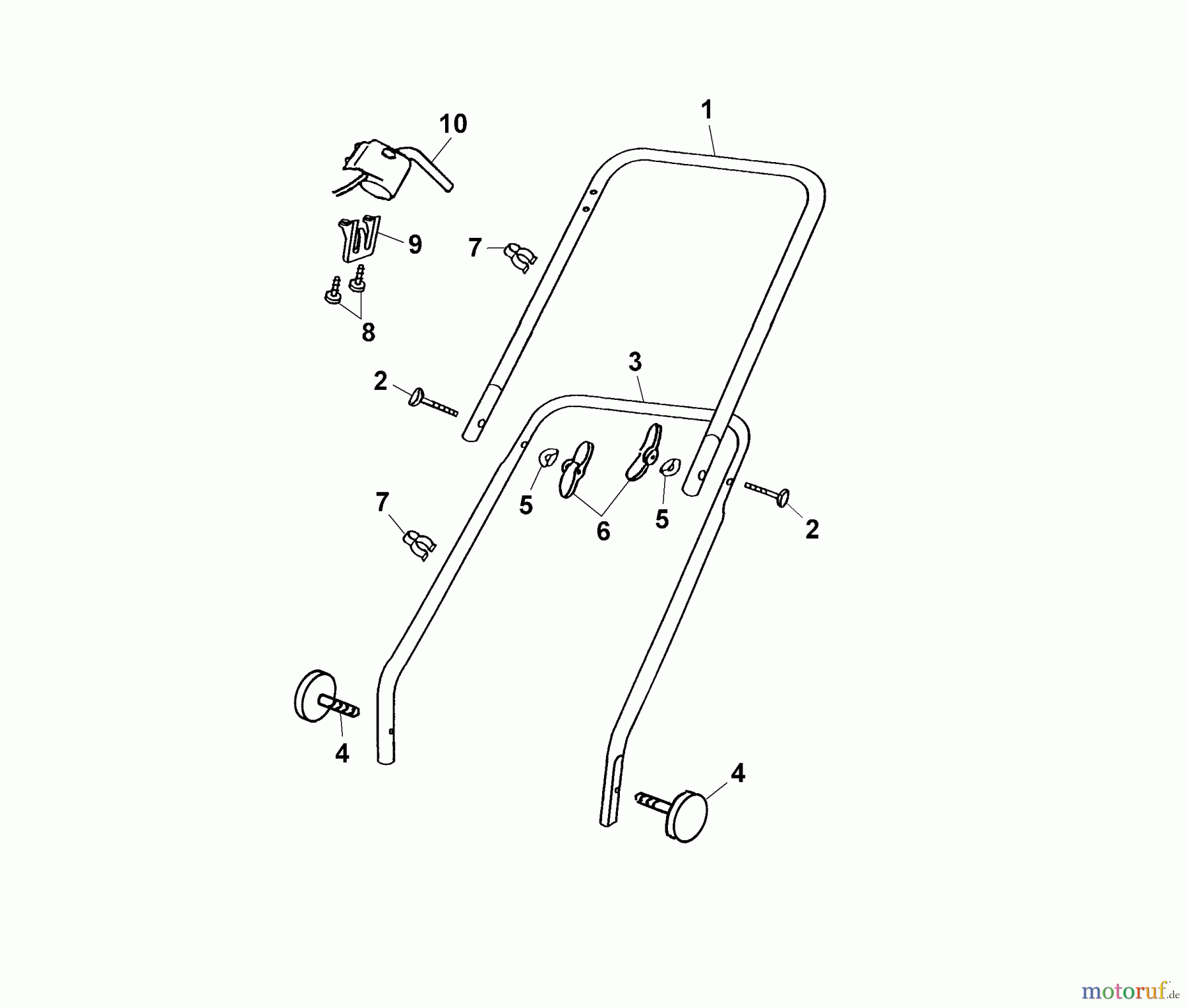 Wolf-Garten Elektromäher Esprit 32 E 4912880 Serie B, C  (2002) Holm