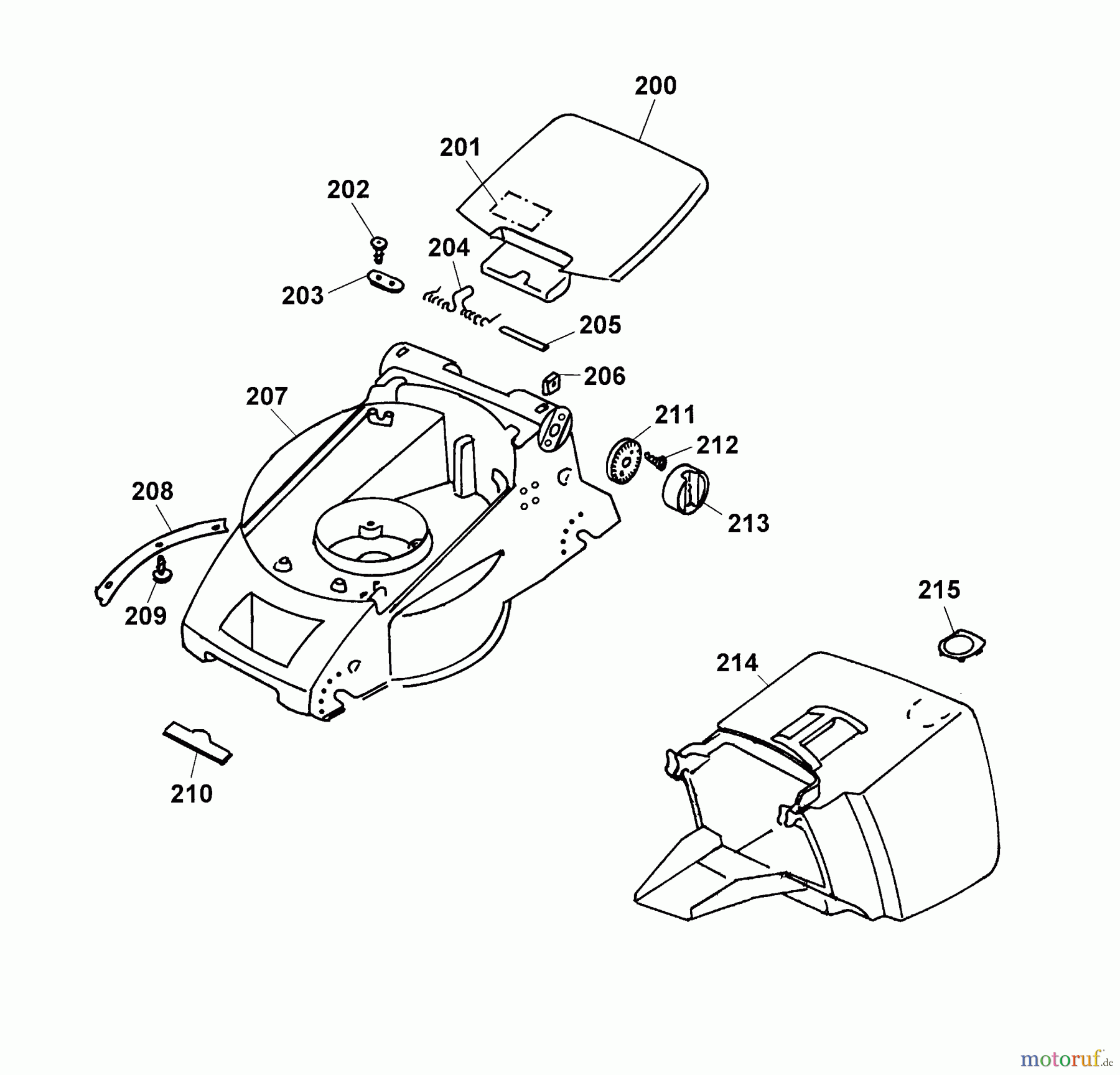 Wolf-Garten Elektromäher Esprit 34 E 4914003 Serie A (2003) Mähwerksgehäuse