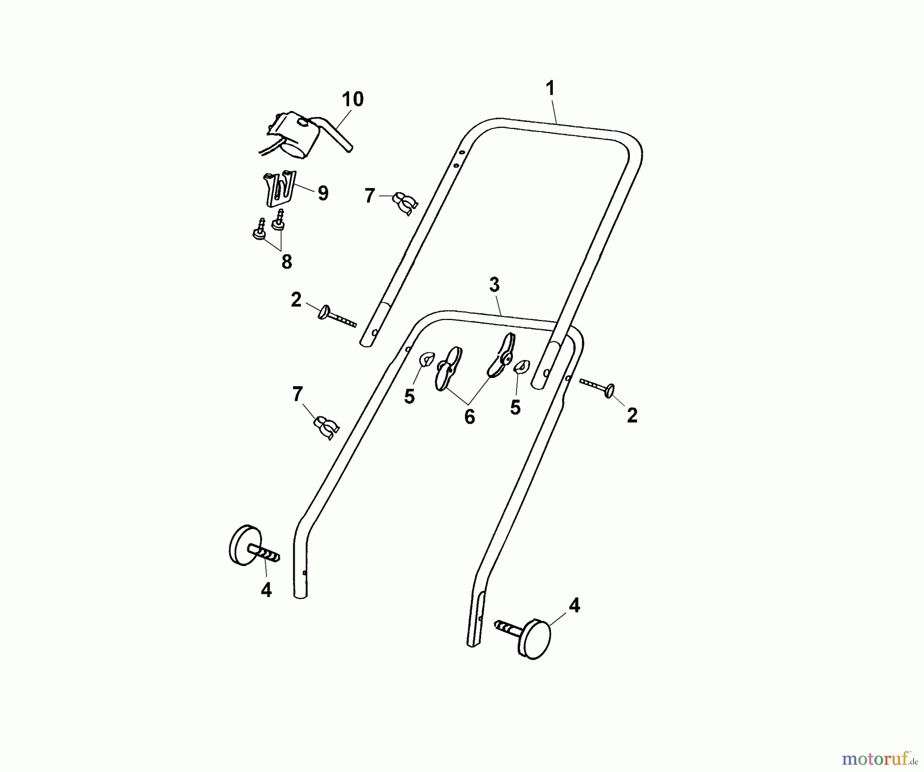 Wolf-Garten Elektromäher Esprit 36 E 4906880 Serie B, C (2002) Holm