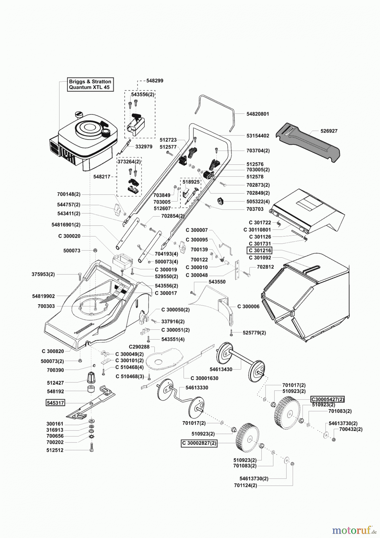 Concord Gartentechnik Benzinrasenmäher 4600 B vor 01/2001 Seite 1