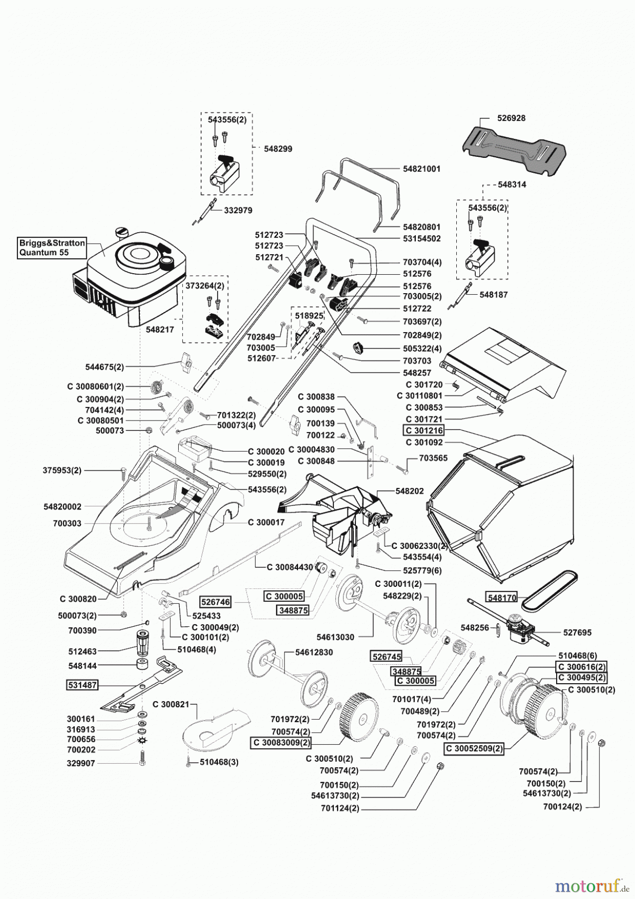 Concord Gartentechnik Benzinrasenmäher 5300 BR vor 01/1999 Seite 1