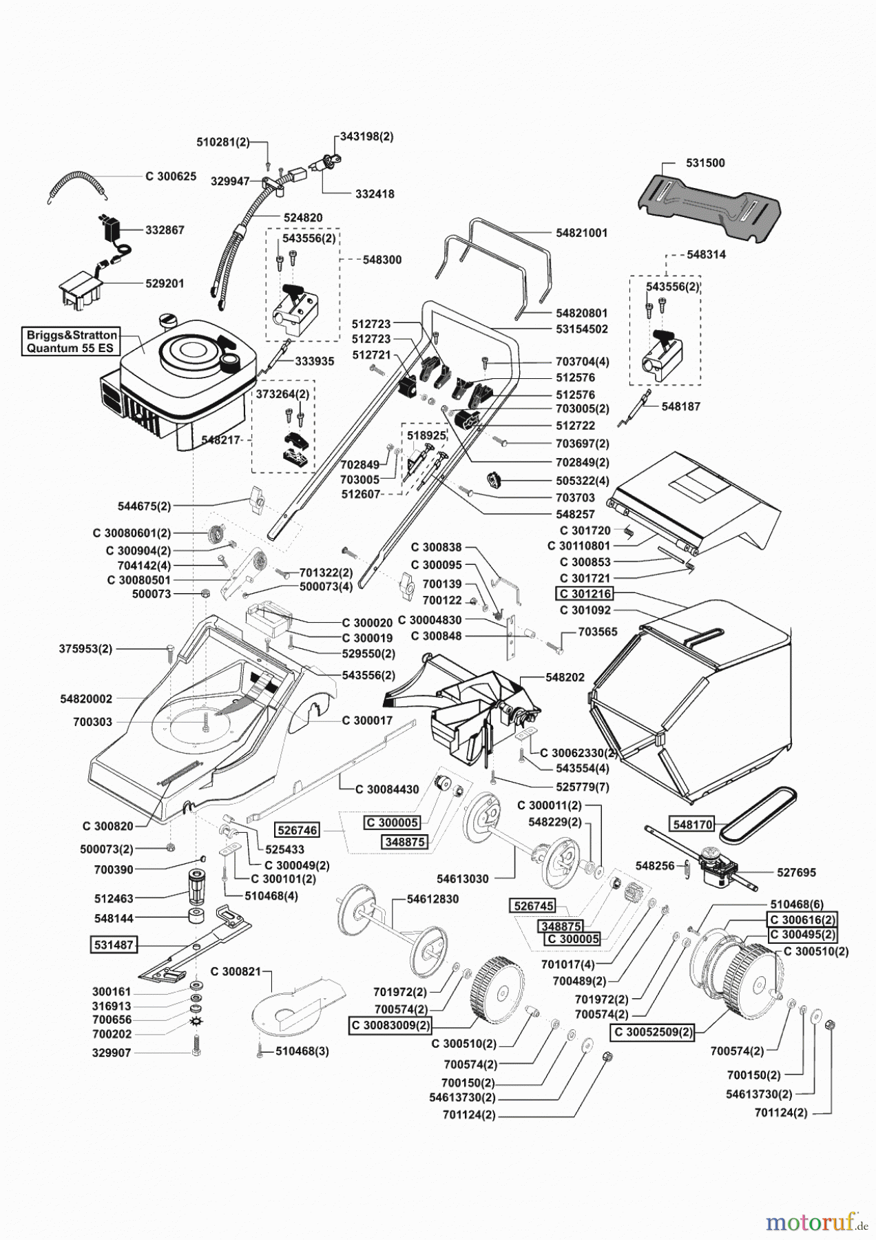 Concord Gartentechnik Benzinrasenmäher 5300 BRE vor 04/1999 Seite 1