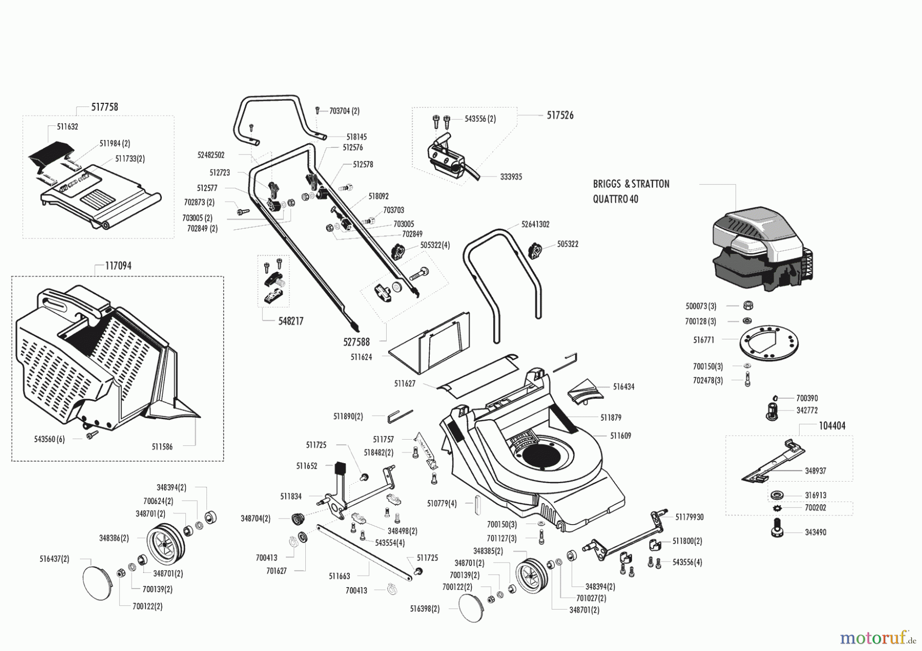 Concord Gartentechnik Benzinrasenmäher 4300 B vor 06/1999 Seite 1