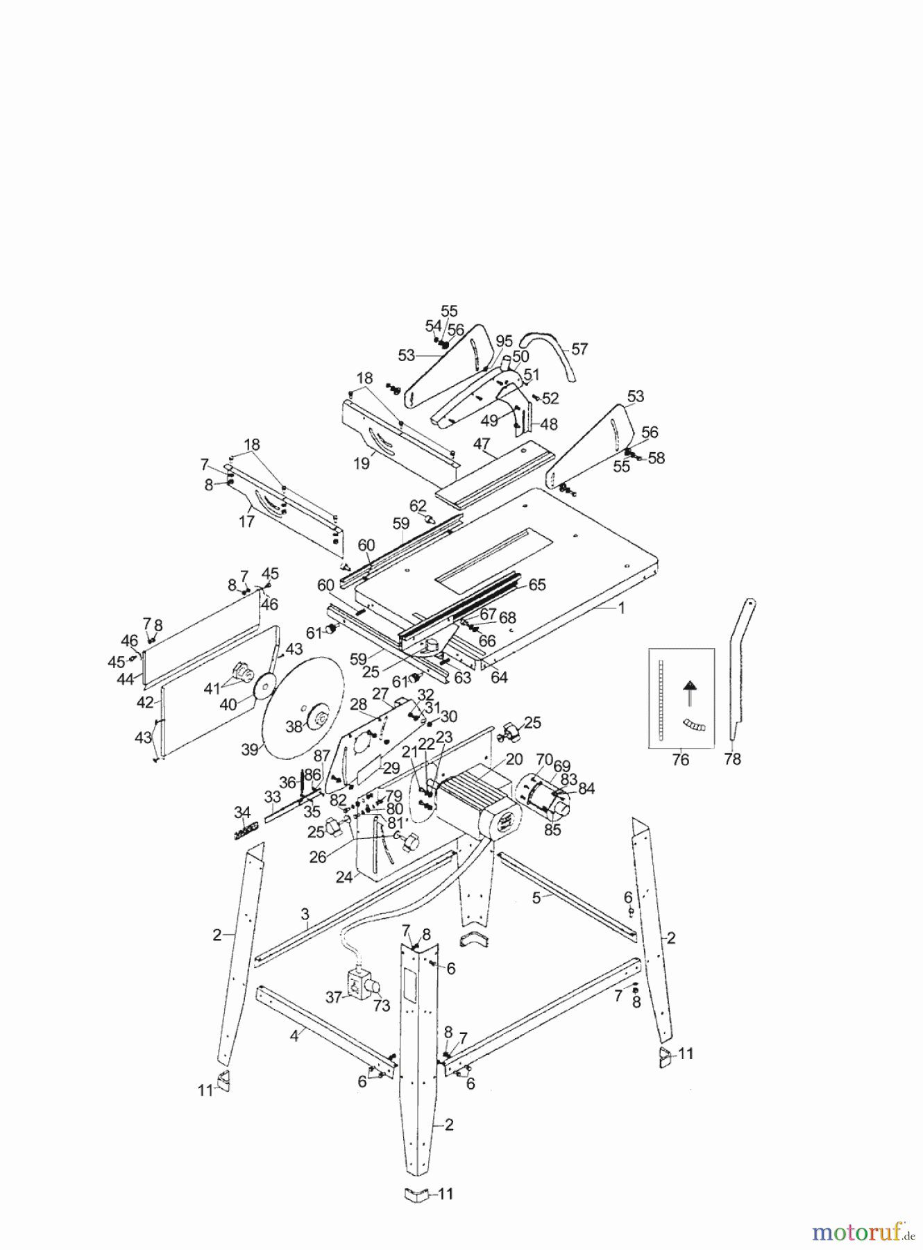 AL-KO Heimwerkertechnik Tischkreissägen TK 2500 S Seite 1
