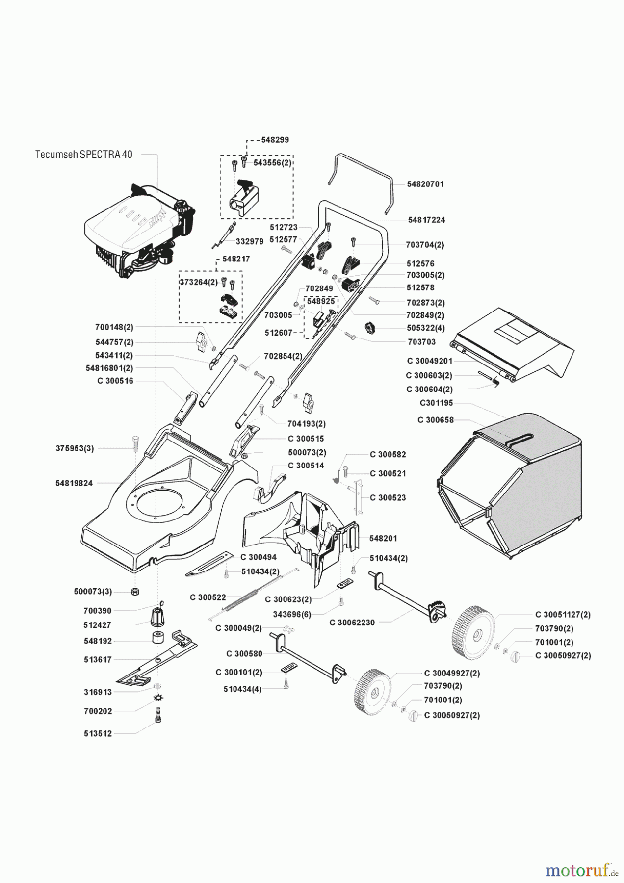  AL-KO Gartentechnik Benzinrasenmäher Urano 40 A vor 02/1998 Seite 1