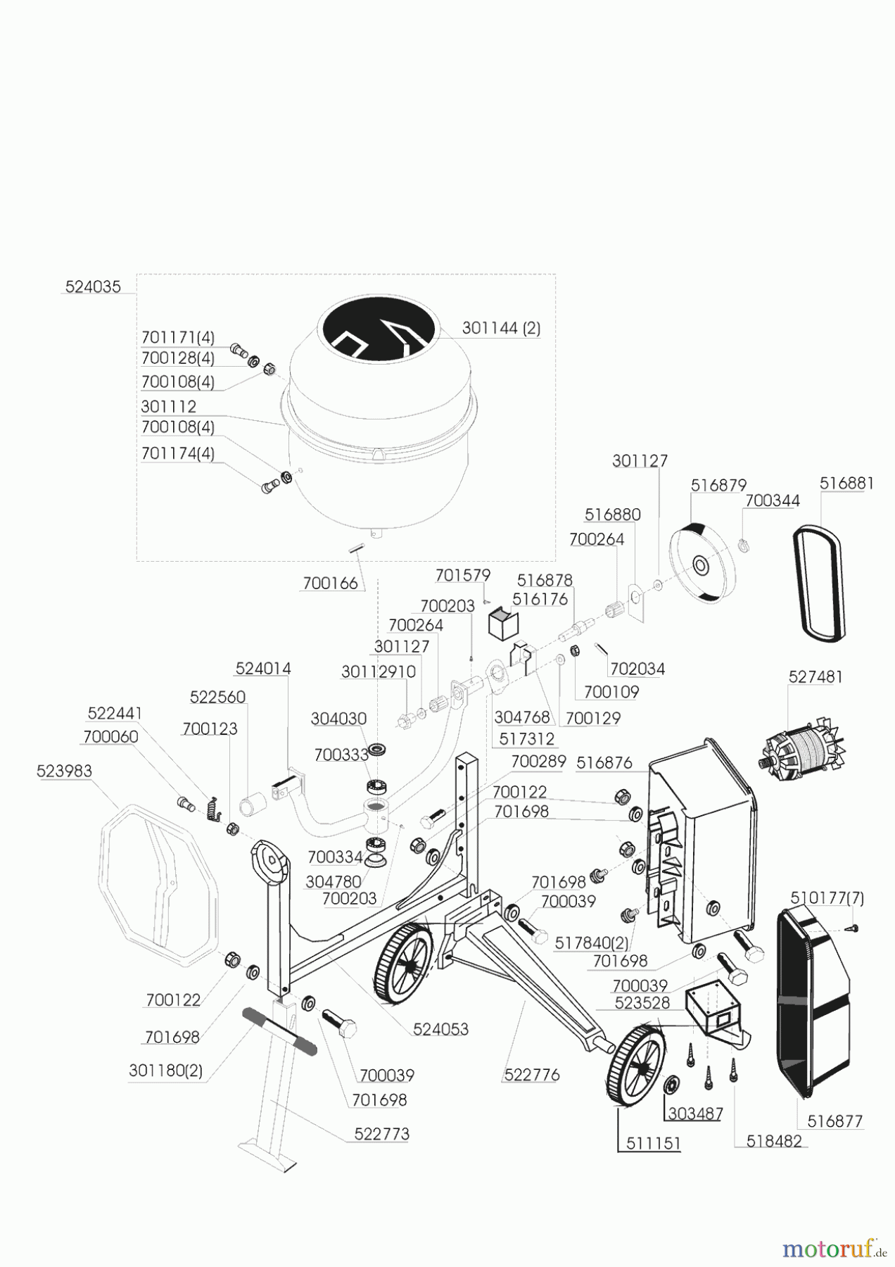 AL-KO Heimwerkertechnik Betonmörtelmaschinen ZB 1402 S / 380V Seite 1