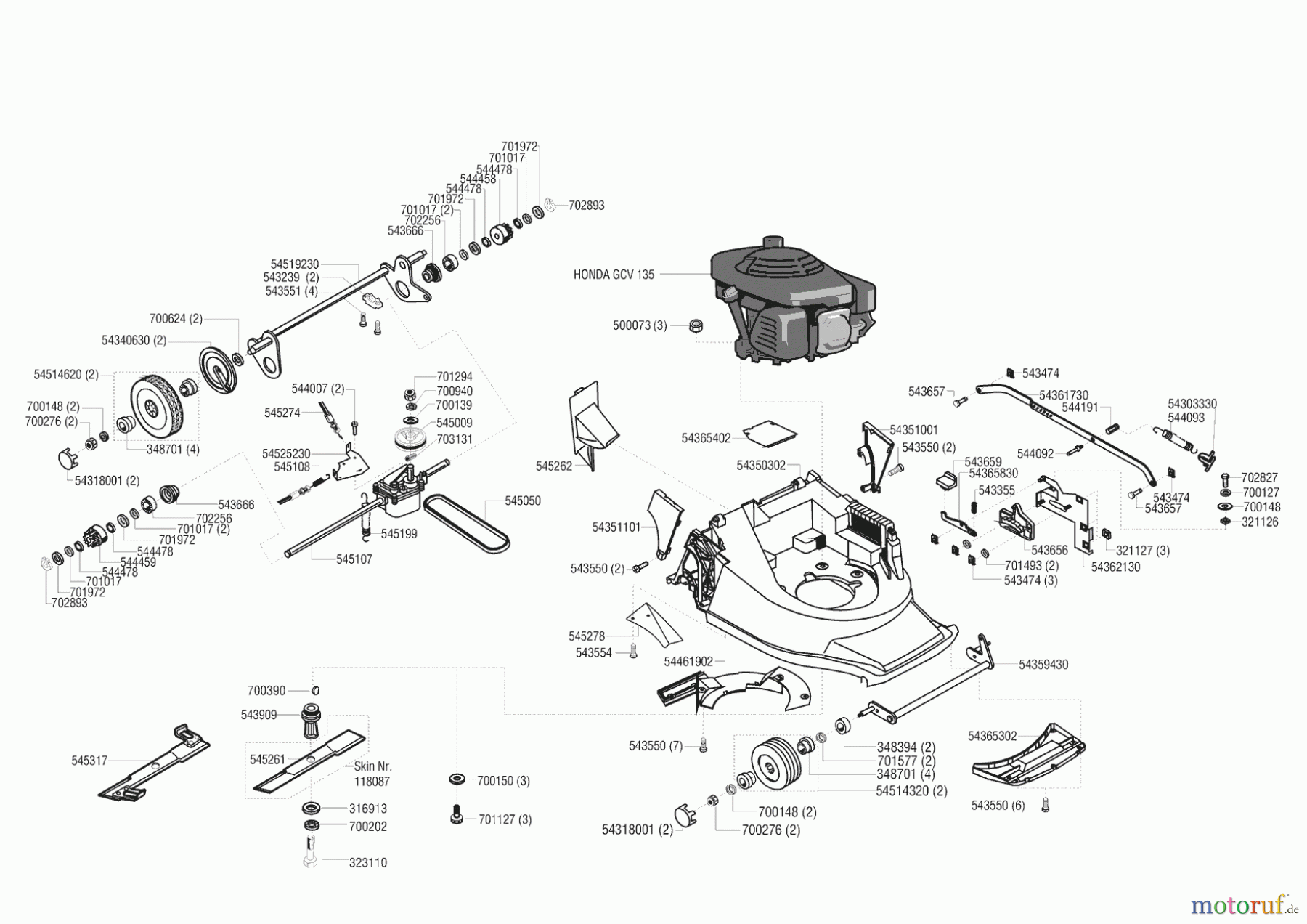 Concord Gartentechnik Benzinrasenmäher 4800 BR XXL 00/0 - 08/2000 Seite 1