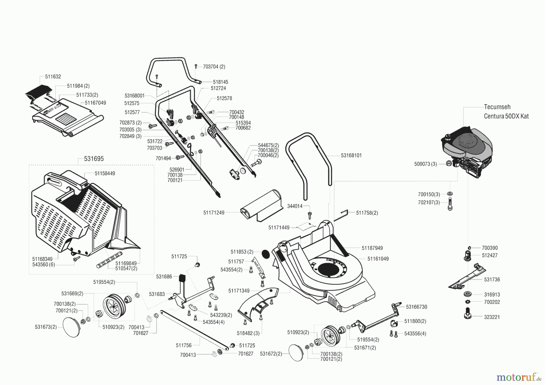 Fleurelle Gartentechnik Benzinrasenmäher B 471  vor 01/2000 Seite 1