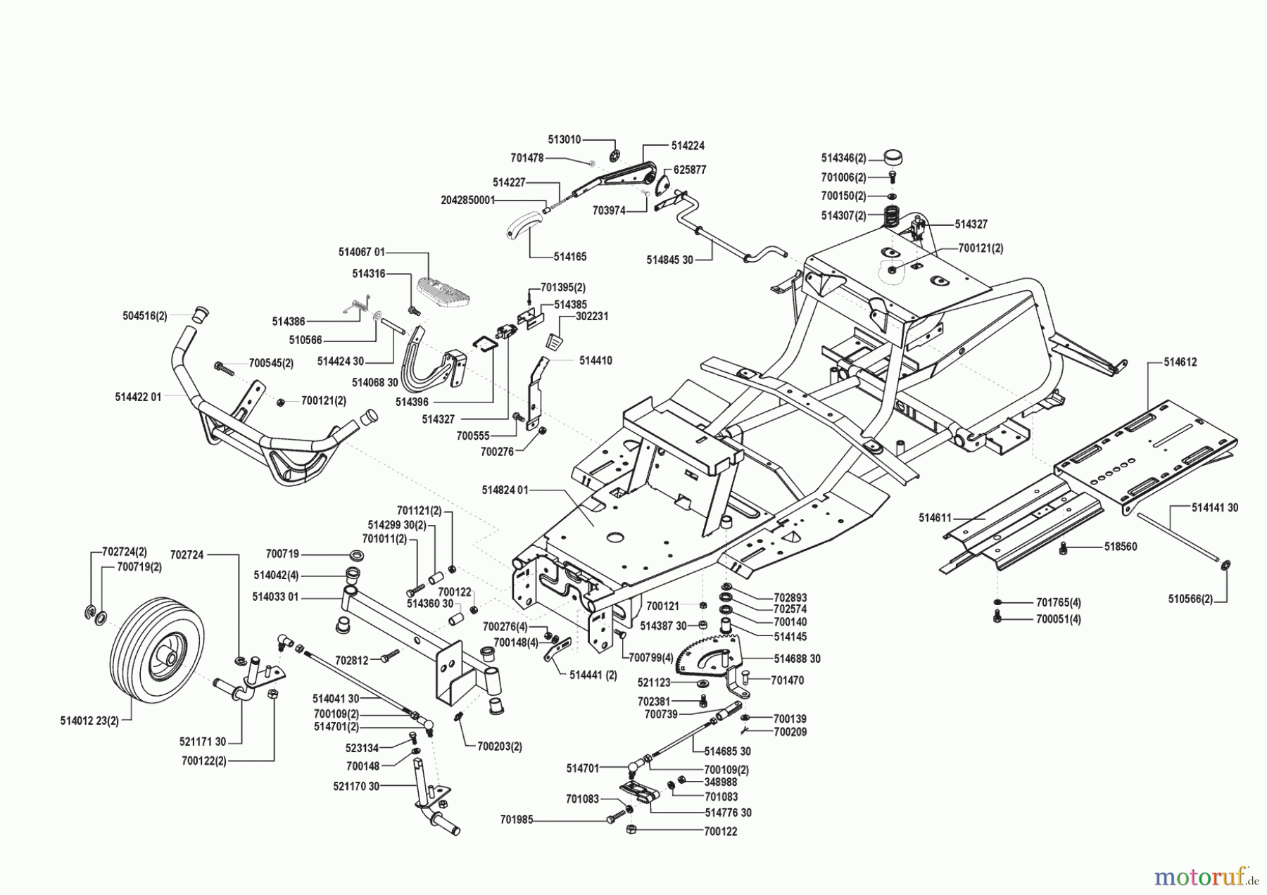 AL-KO Gartentechnik Rasentraktor T 13-102 Hochf. 00/0 - 04/2001 Seite 2