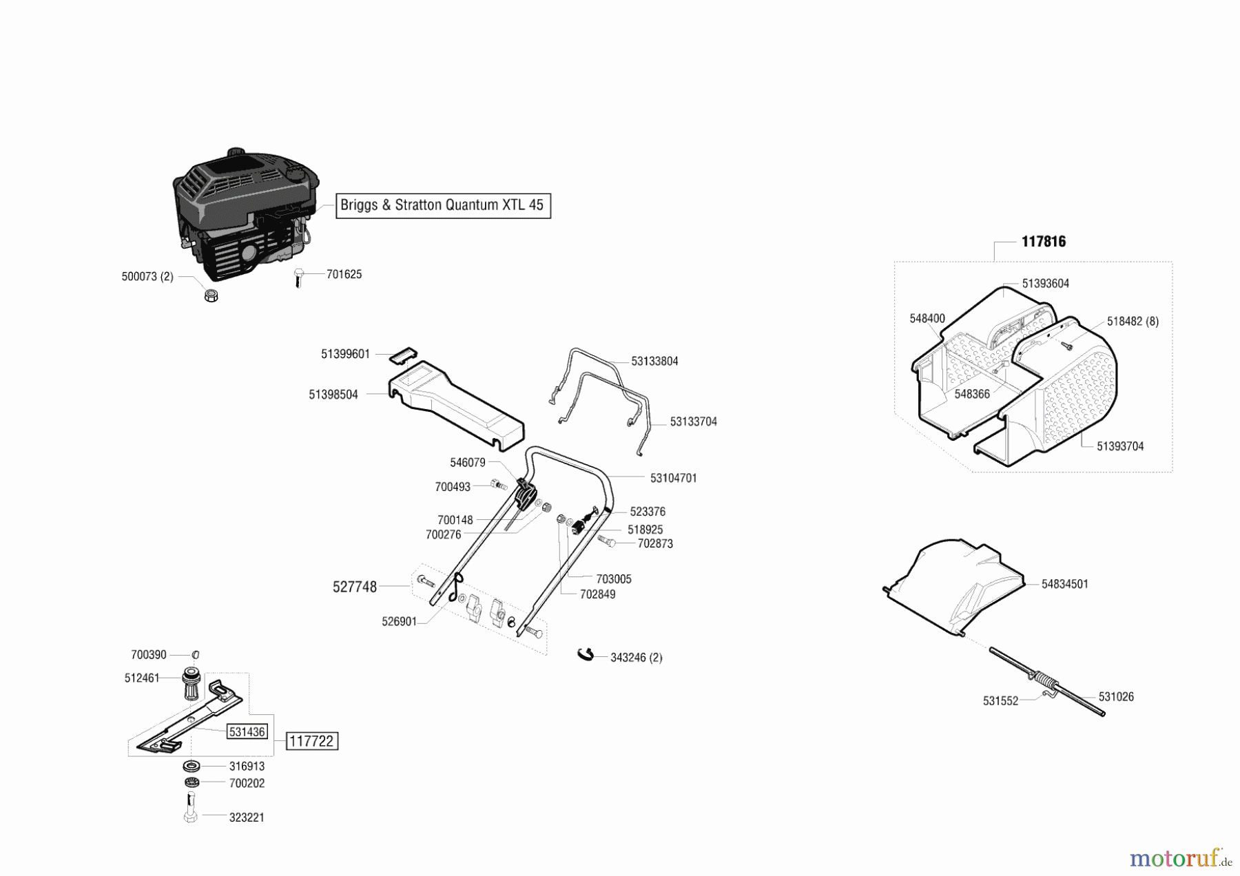 Ginge Gartentechnik Benzinrasenmäher Comfort 47 B Auto vor 11/2001 Seite 1