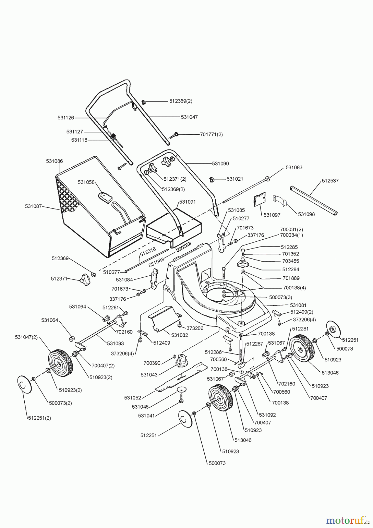 Orion Gartentechnik Benzinrasenmäher 474 A 00/0 Seite 1
