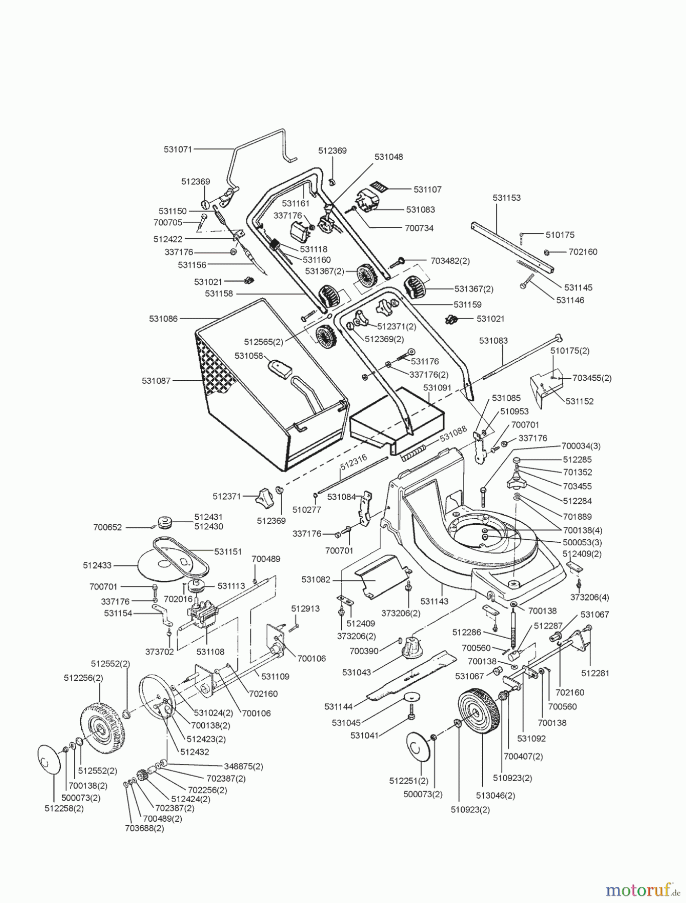  Orion Gartentechnik Benzinrasenmäher 544 SHVV Seite 1