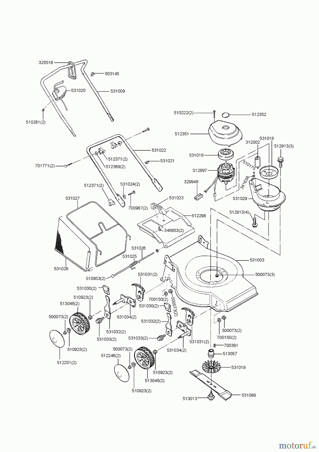  Orion Gartentechnik Elektrorasenmäher 440 E  00/0 Seite 1