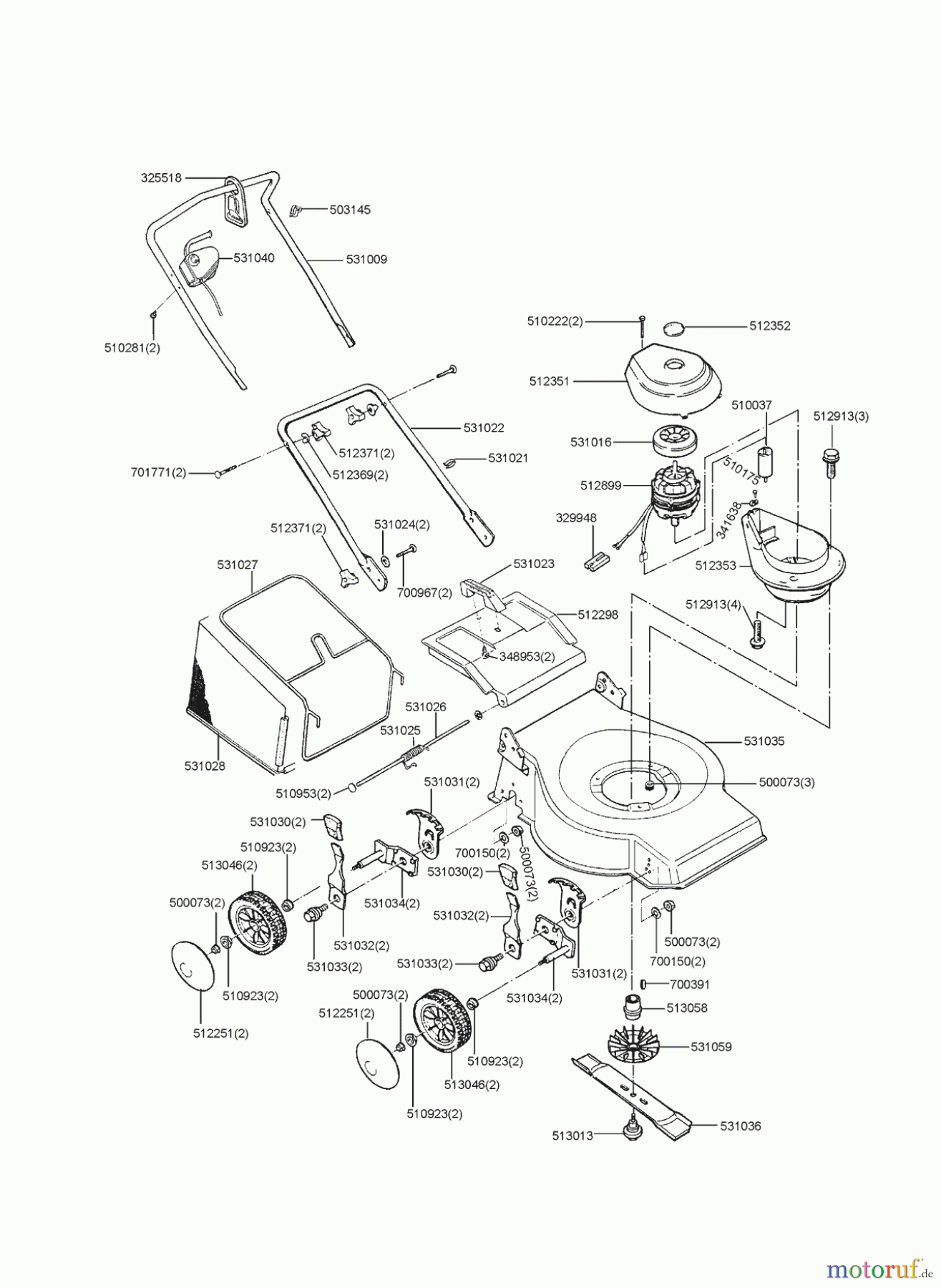 Uniropa Gartentechnik Elektrorasenmäher 460 E Seite 1