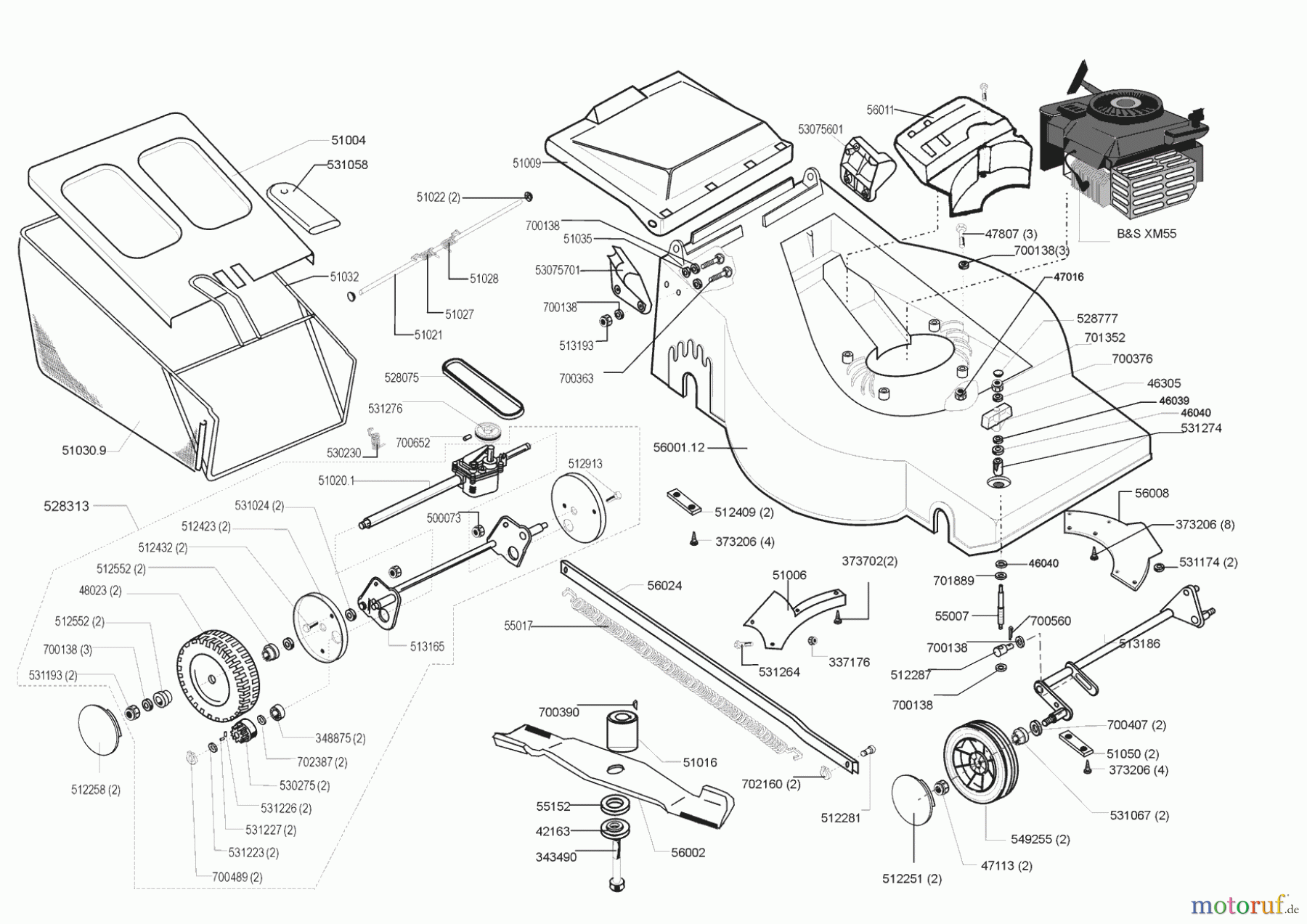  Orion Gartentechnik Benzinrasenmäher 56 BR 00/0 - 09/1999 Seite 1