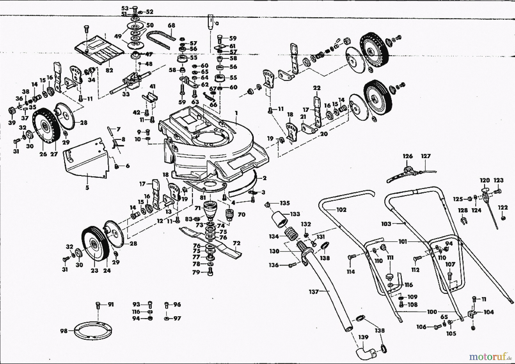  Solo by AL-KO Gartentechnik Benzinrasenmäher Profi 552 R / ZR ET 071989 Druck 9 551 700 07/1989 [SN: ET 071989 Druck 9 551 700] - 02/1991 [SN: ET 021991 Druck 9 551 701] Seite 1