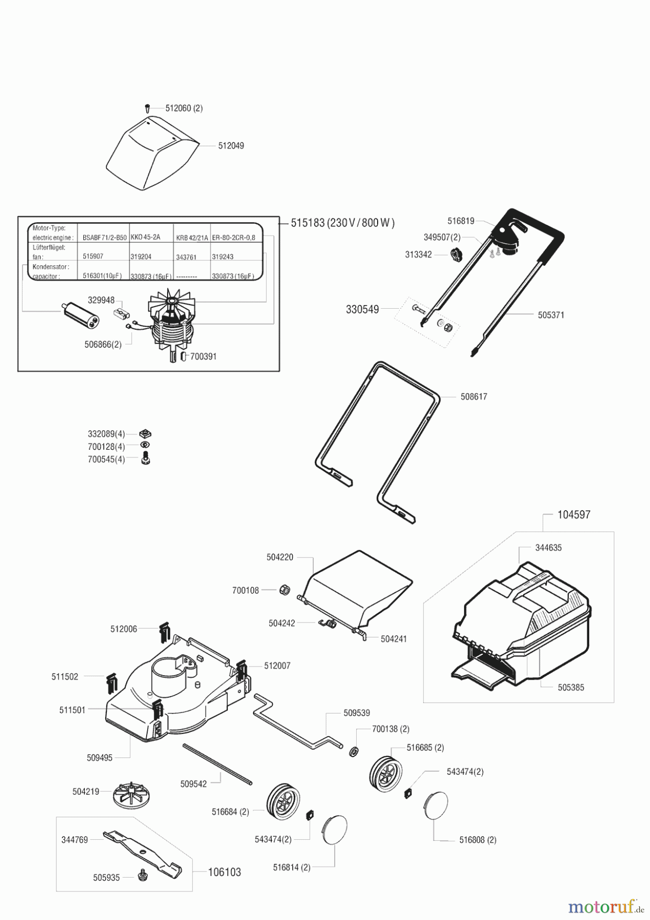 Garden Trend Gartentechnik Elektrorasenmäher MD 320 E Seite 1