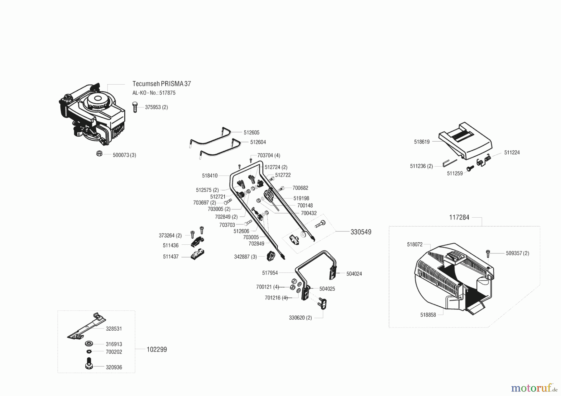 AL-KO Gartentechnik Benzinrasenmäher Rasaero 48 BR Wertkauf Seite 1