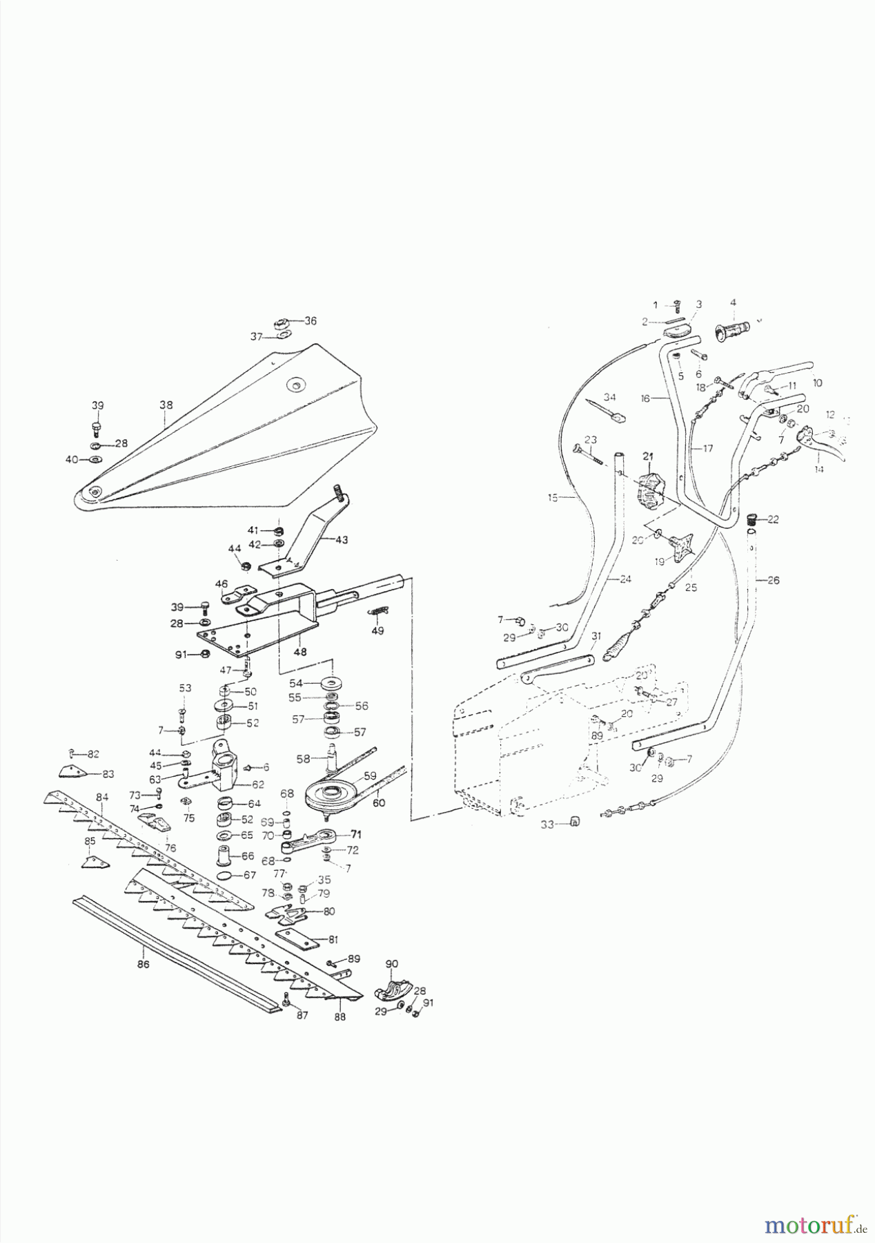 AL-KO Gartentechnik Balkenmäher BM 870 ab 10/1995 Seite 1