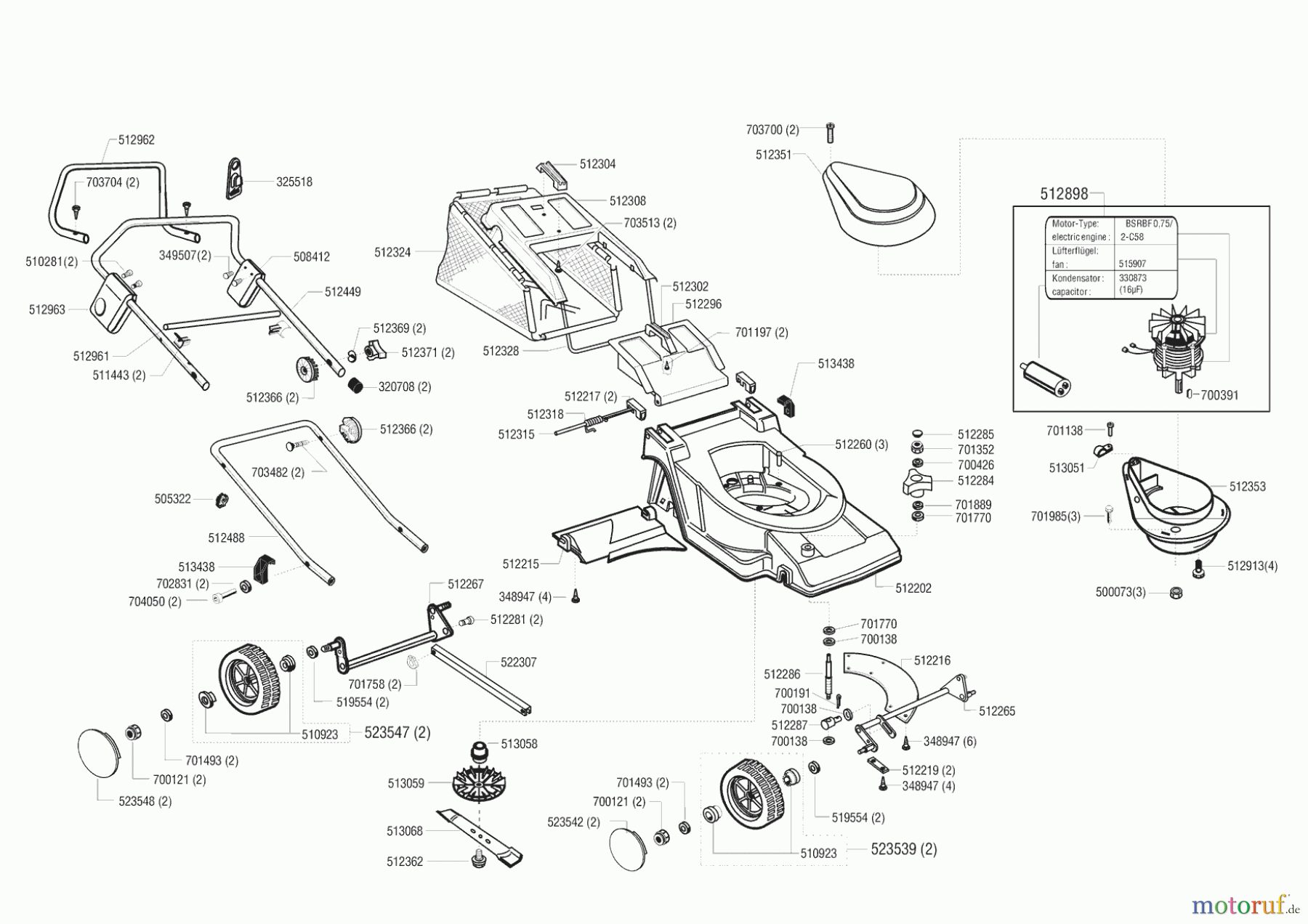 AL-KO Gartentechnik Elektrorasenmäher Topl. 380 PLE ab 01/1996 Seite 1