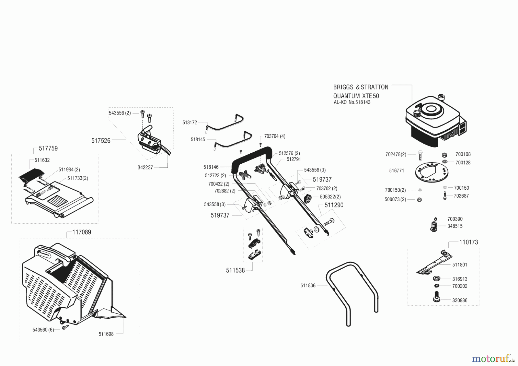  Master Gartentechnik Benzinrasenmäher 4800 BR ab 02/1996 Seite 2