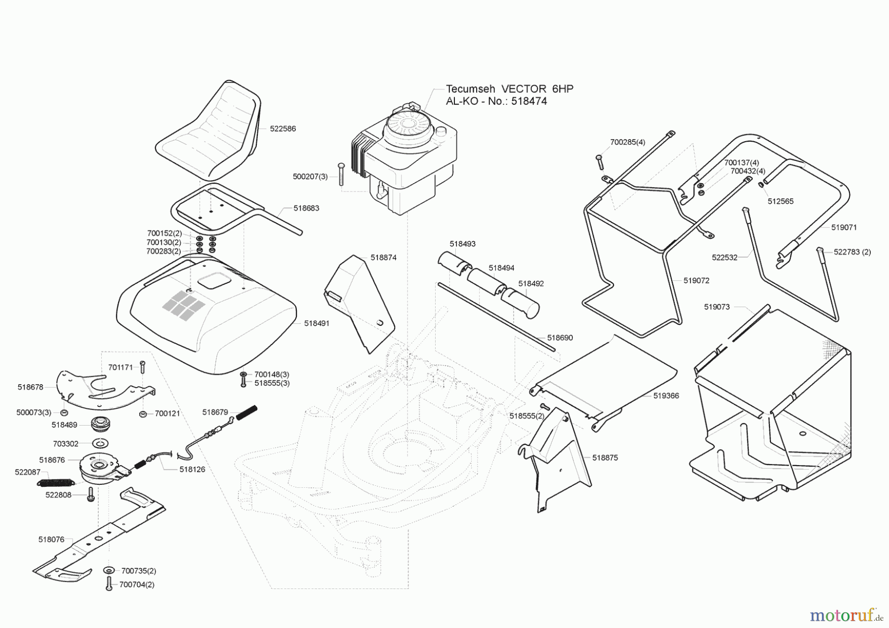 AL-KO Gartentechnik Aufsitzmäher Ride on 600 02/1996 - 06/1996 Seite 3