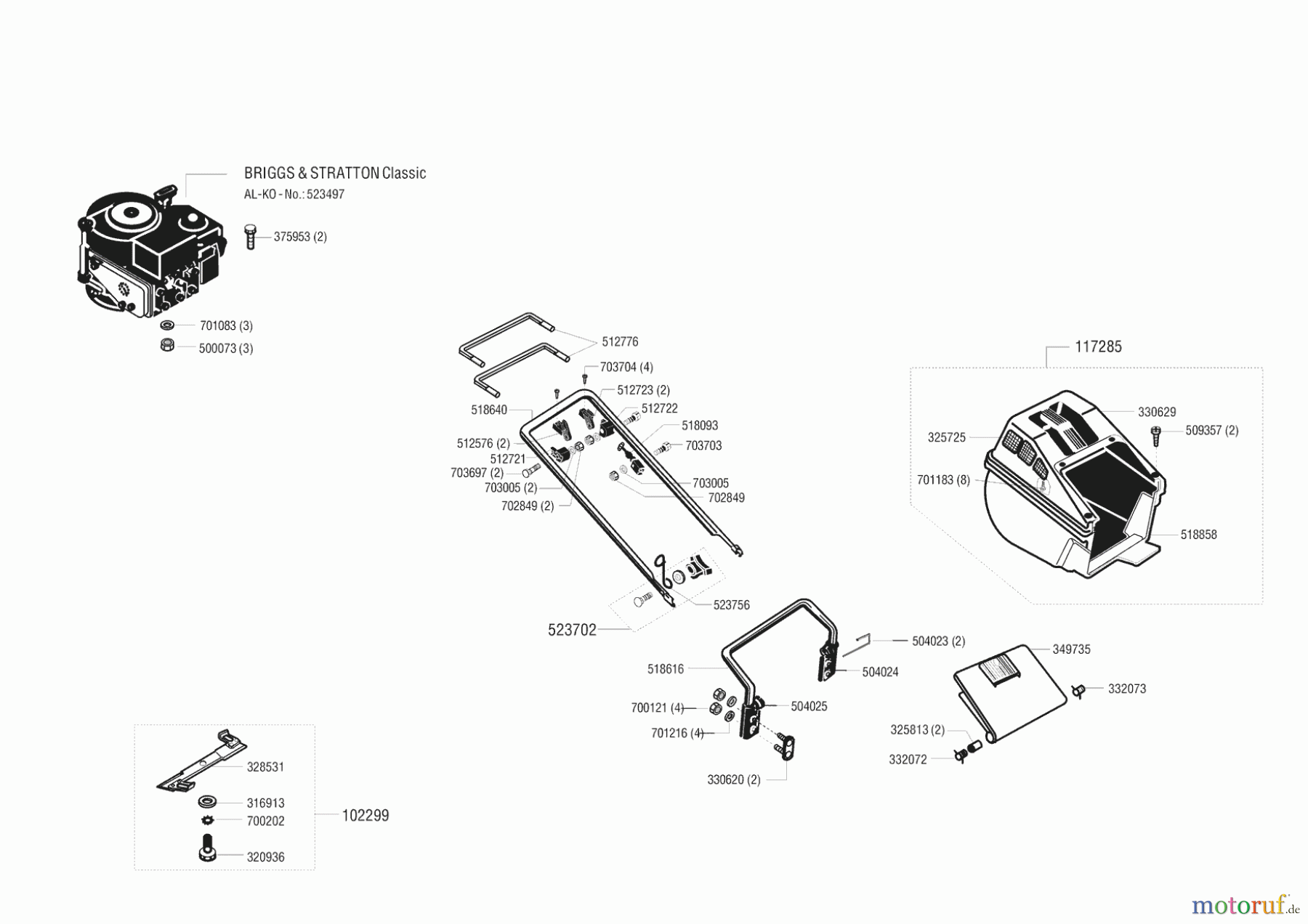  AL-KO Gartentechnik Benzinrasenmäher 48 BHR Seite 1