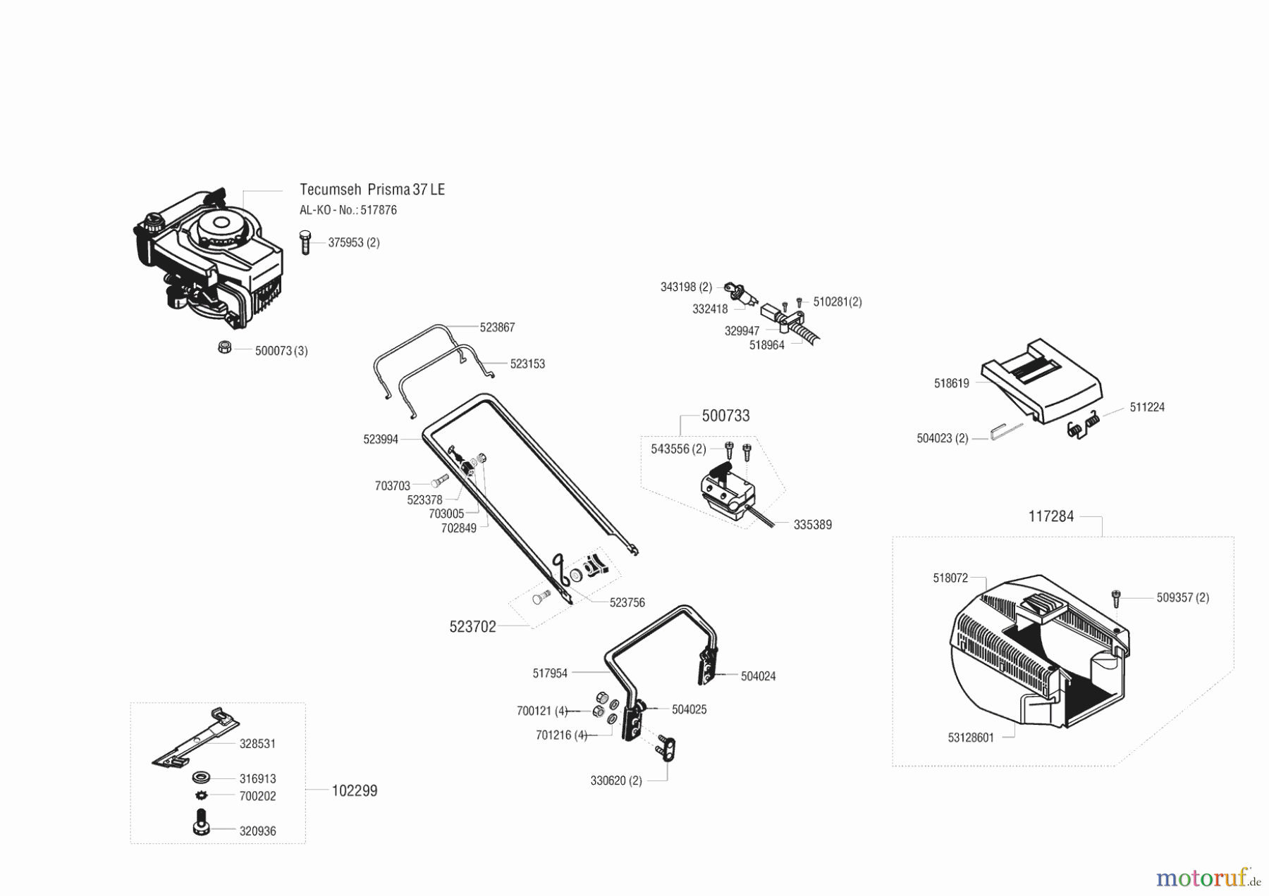 Gardol Gartentechnik Benzinrasenmäher 480 BRE Seite 1
