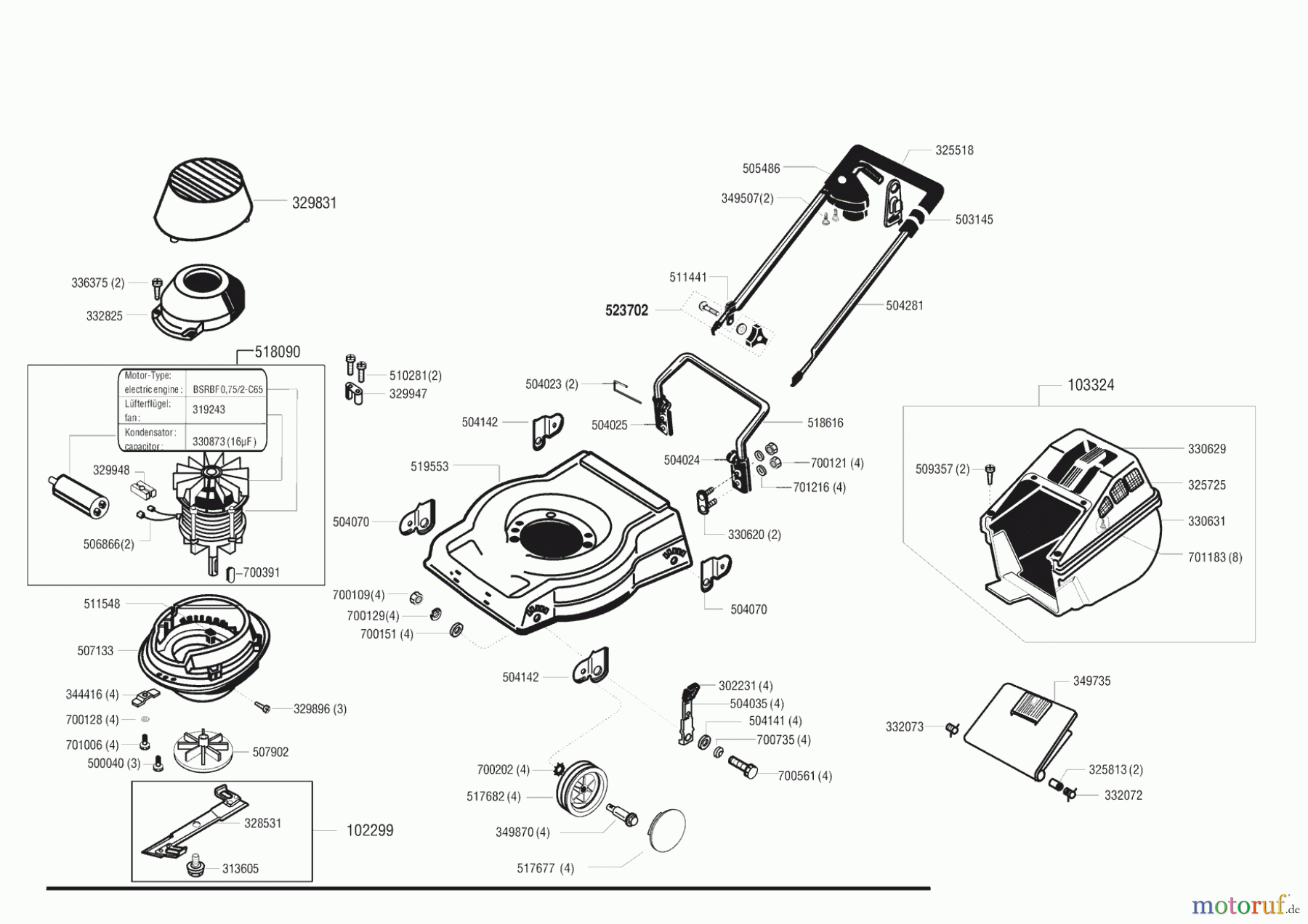 AL-KO Gartentechnik Elektrorasenmäher Turbo Silent EH Seite 1