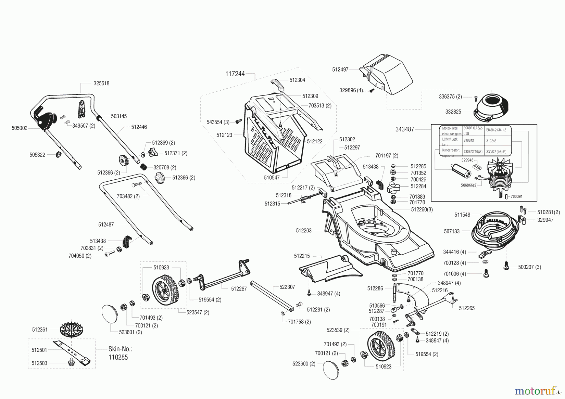 AL-KO Gartentechnik Elektrorasenmäher Sunline 360 E ab 05/1996 Seite 1