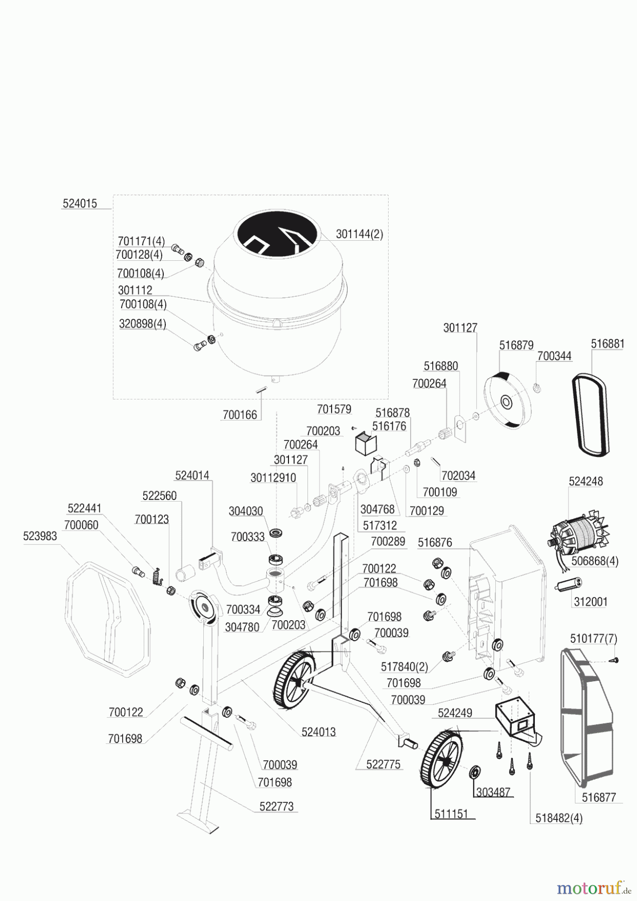  AL-KO Heimwerkertechnik Betonmörtelmaschinen Top 1201 S Seite 1