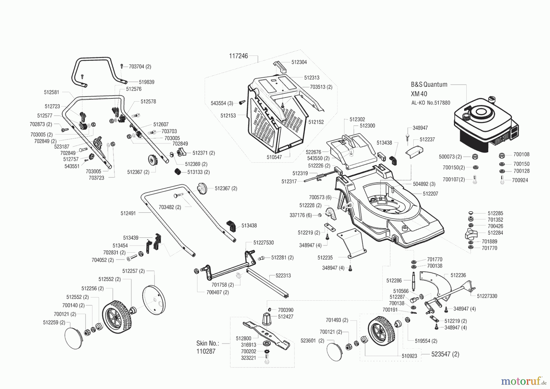  AL-KO Gartentechnik Benzinrasenmäher Sunline 480 B ab 01/1997 Seite 1