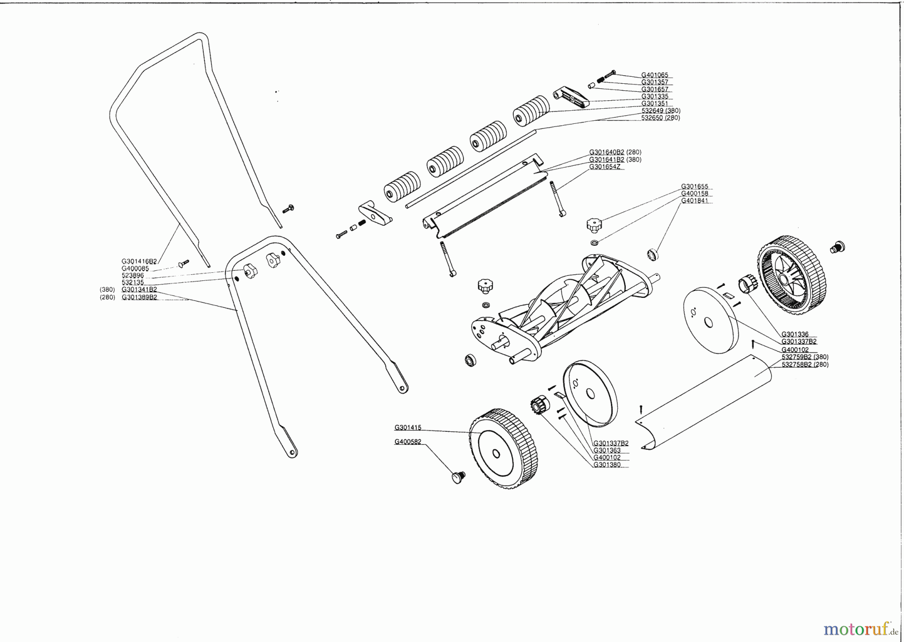 AL-KO Gartentechnik Handrasenmäher Sunline 280 CL 01/1997 - 01/1998 Seite 1
