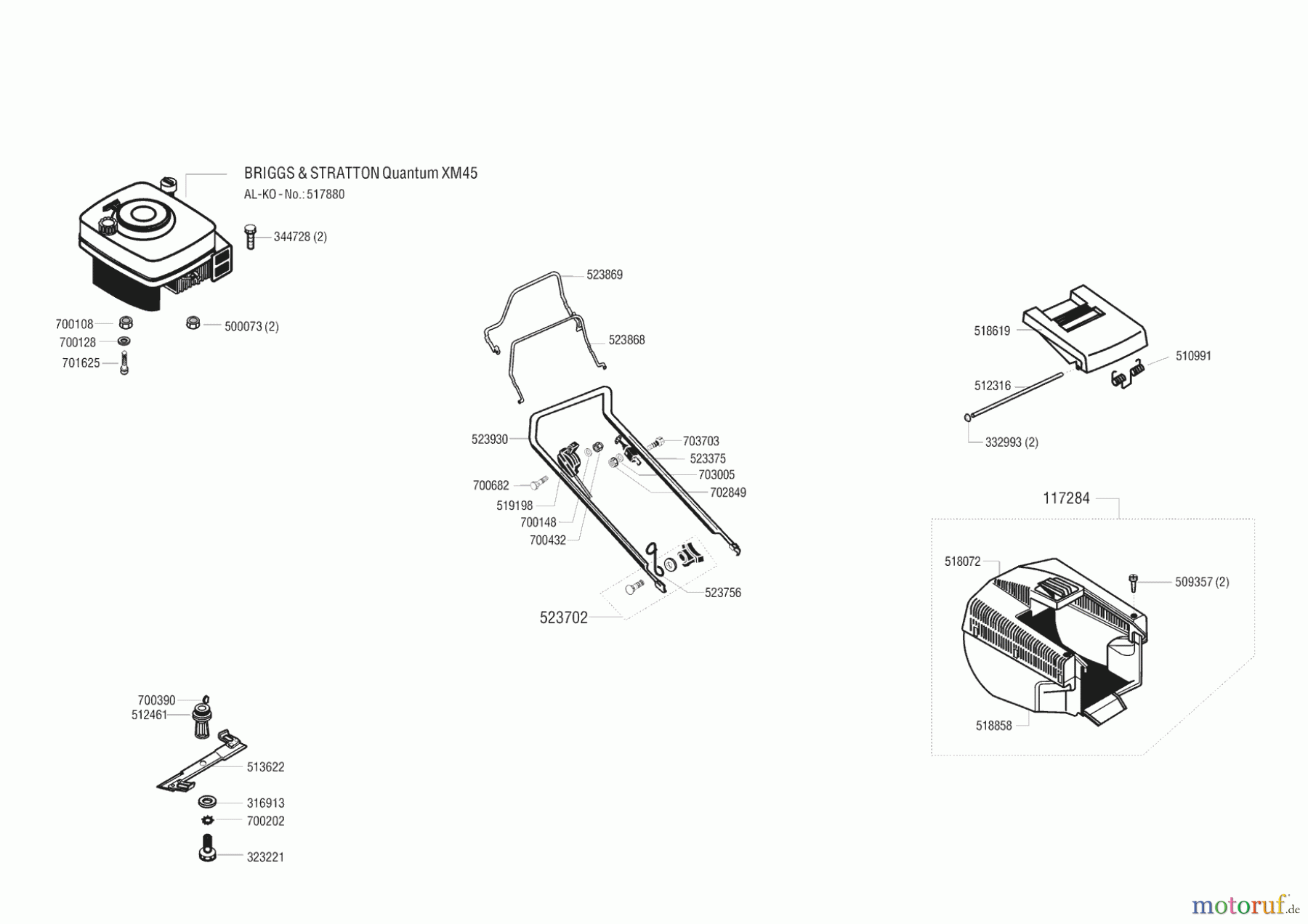 Concord Gartentechnik Benzinrasenmäher 48 BR Seite 1