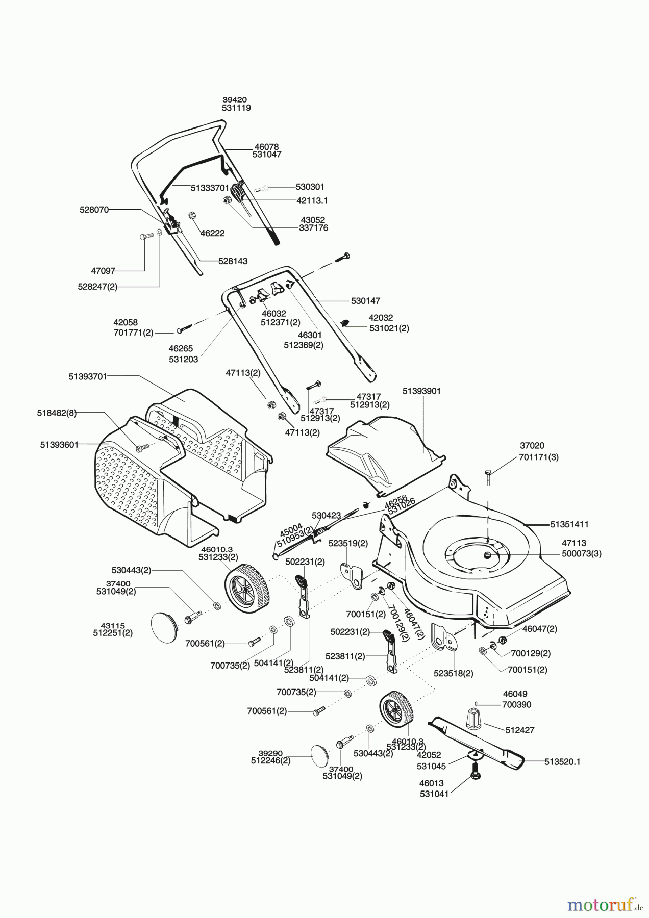  AL-KO Gartentechnik Benzinrasenmäher 444 A 01/1997 - 03/1997 Seite 1
