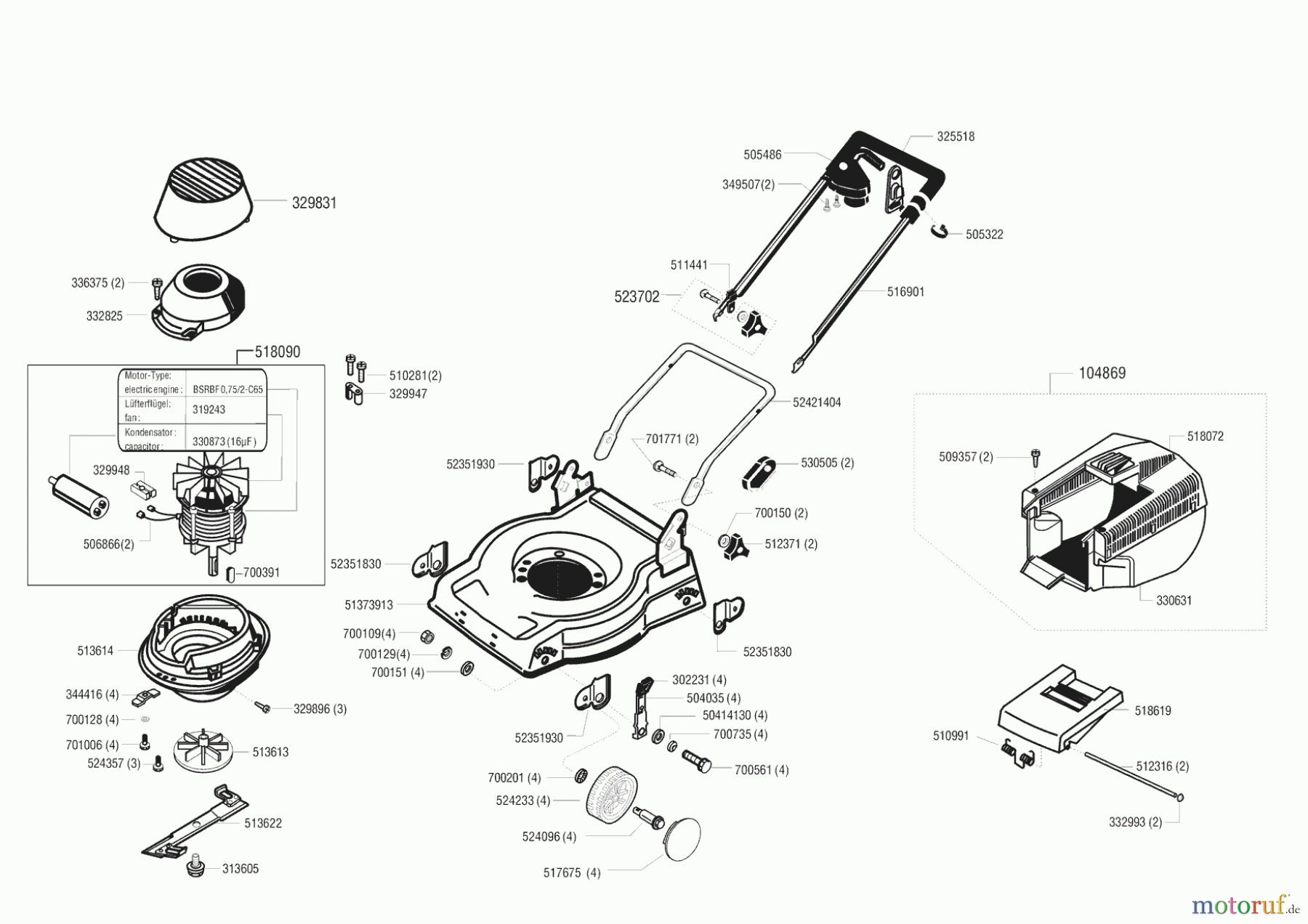  Gardol Gartentechnik Elektrorasenmäher 480 E Seite 1