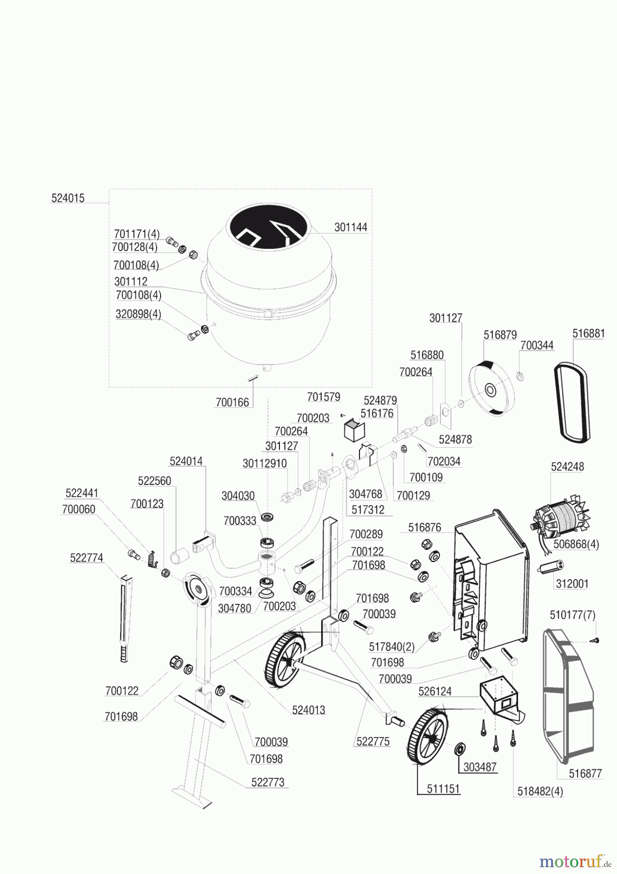  AL-KO Heimwerkertechnik Betonmörtelmaschinen Top 1201 S Seite 1