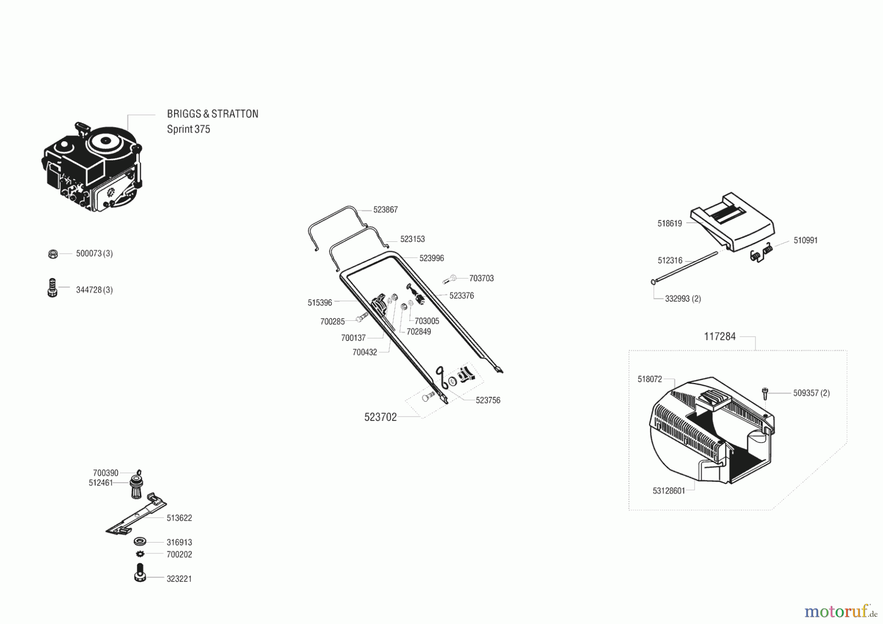 Gardol Gartentechnik Benzinrasenmäher 480 BR Seite 1
