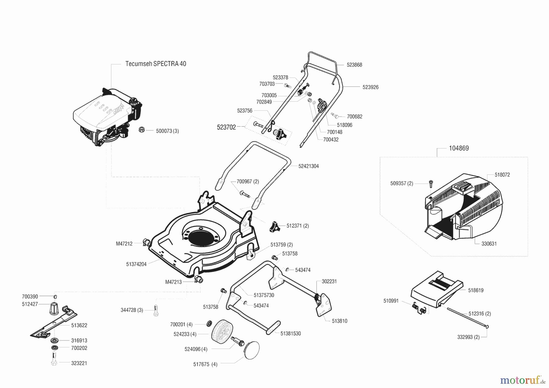 AL-KO Gartentechnik Benzinrasenmäher Rasaero CL 480 B Seite 1