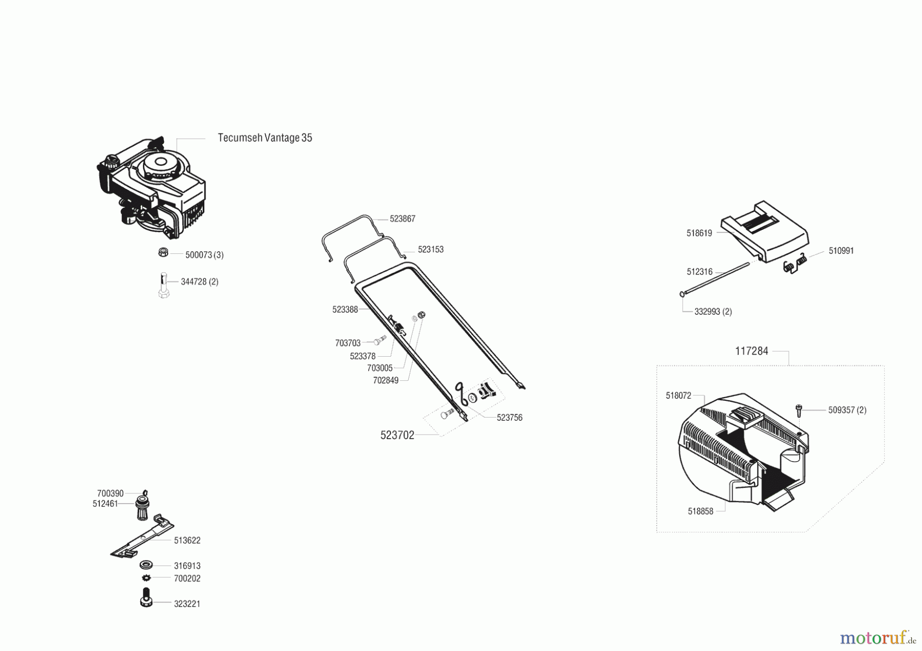 AL-KO Gartentechnik Benzinrasenmäher 48 BR ab 11/1997 Seite 1