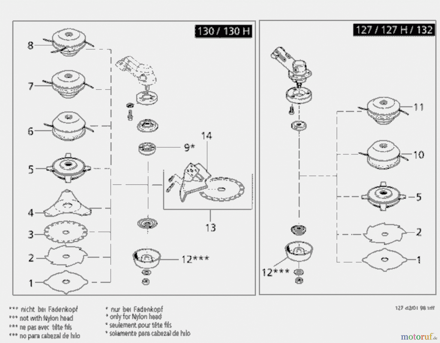  Solo by AL-KO Gartentechnik Motorsensen 127 H ET 021998 Druck 9 127 701 02/1998 [SN: ET 021998 Druck 9 127 701] Seite 9