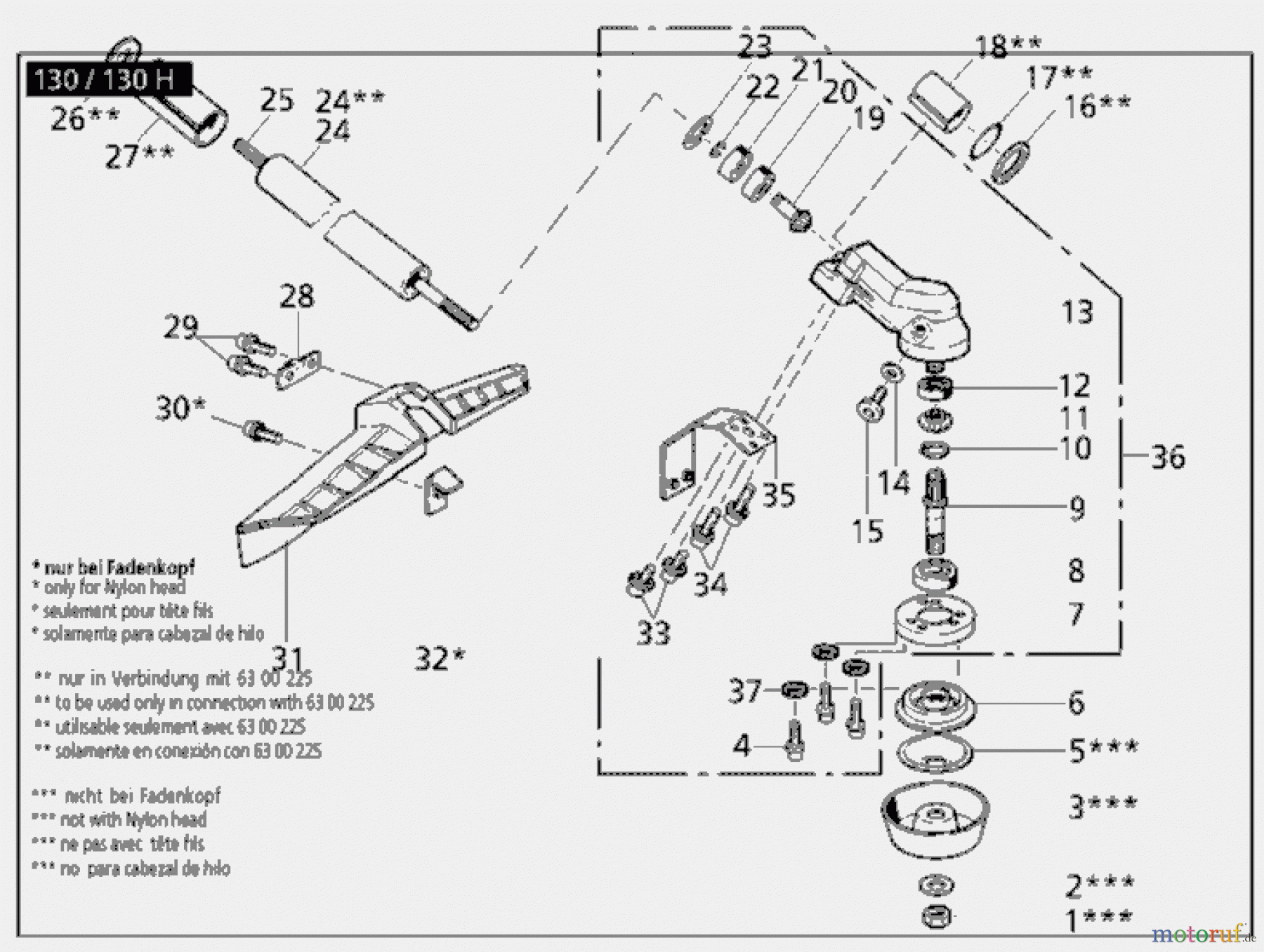  Solo by AL-KO Gartentechnik Motorsensen 130 ET 021998 Druck 9 130 701 02/1998 [SN: ET 021998 Druck 9 130 701] Seite 4