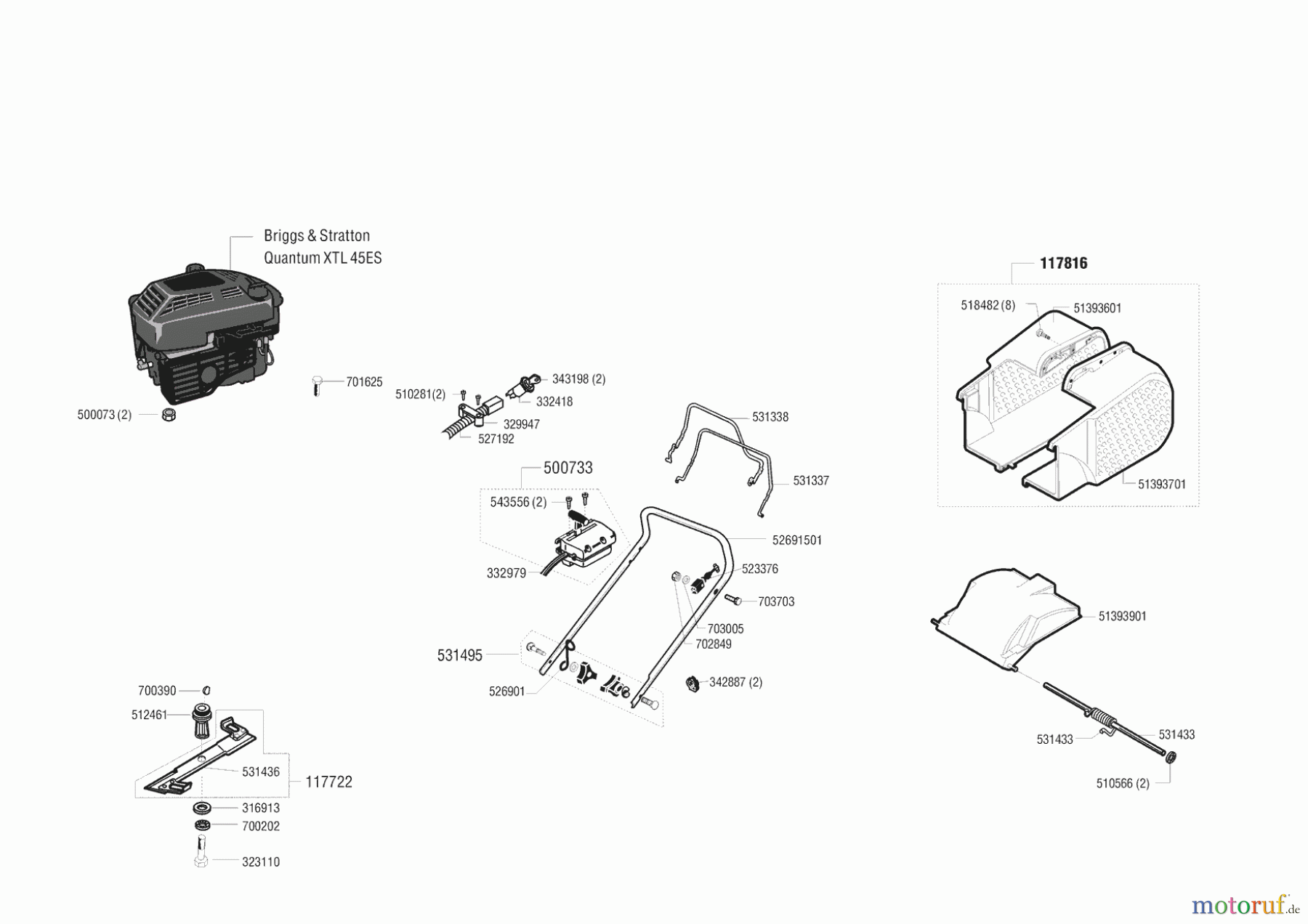  AL-KO Gartentechnik Benzinrasenmäher 470 BRE Seite 1