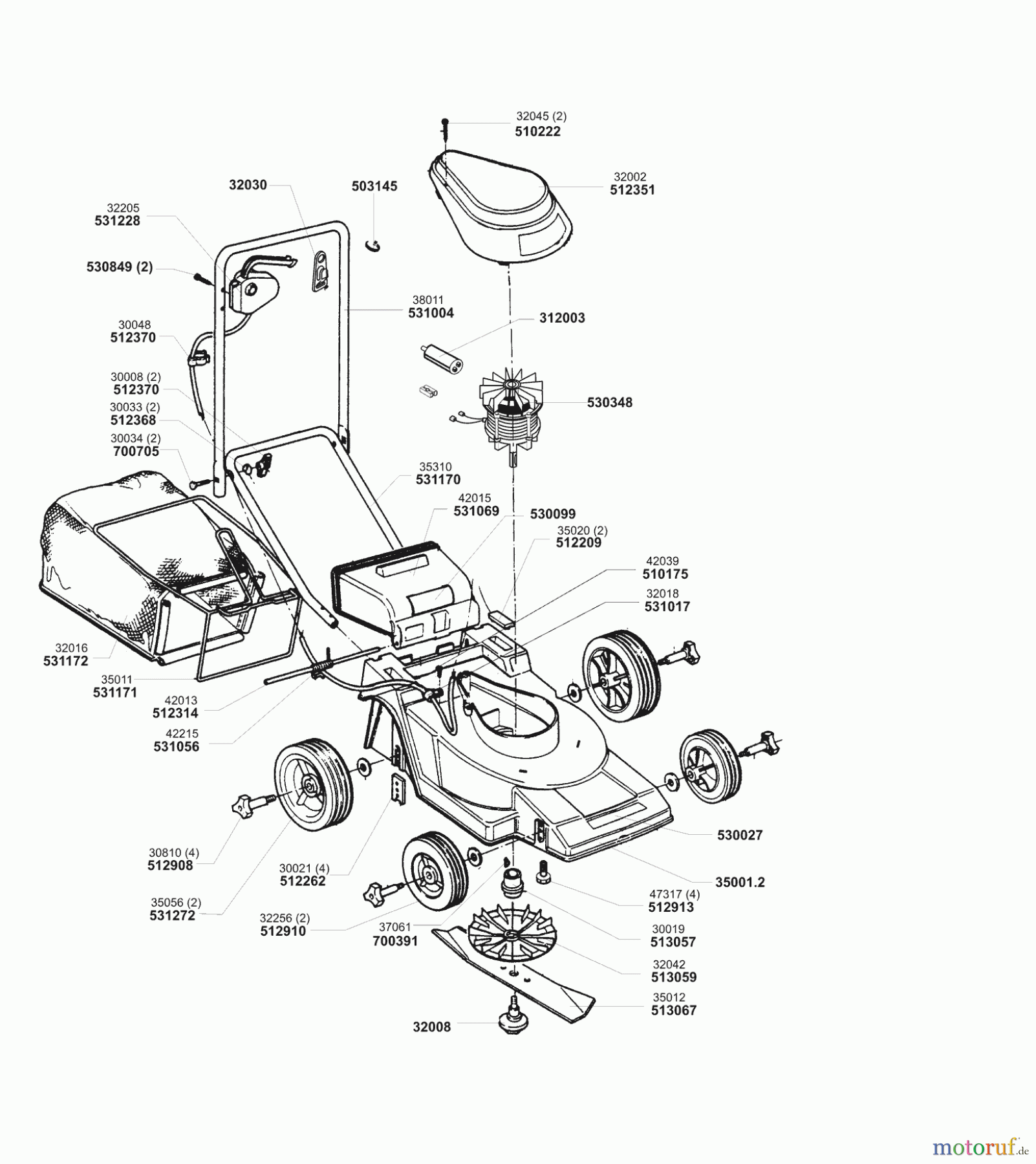 AL-KO Gartentechnik Elektrorasenmäher Euro 1000 Seite 1