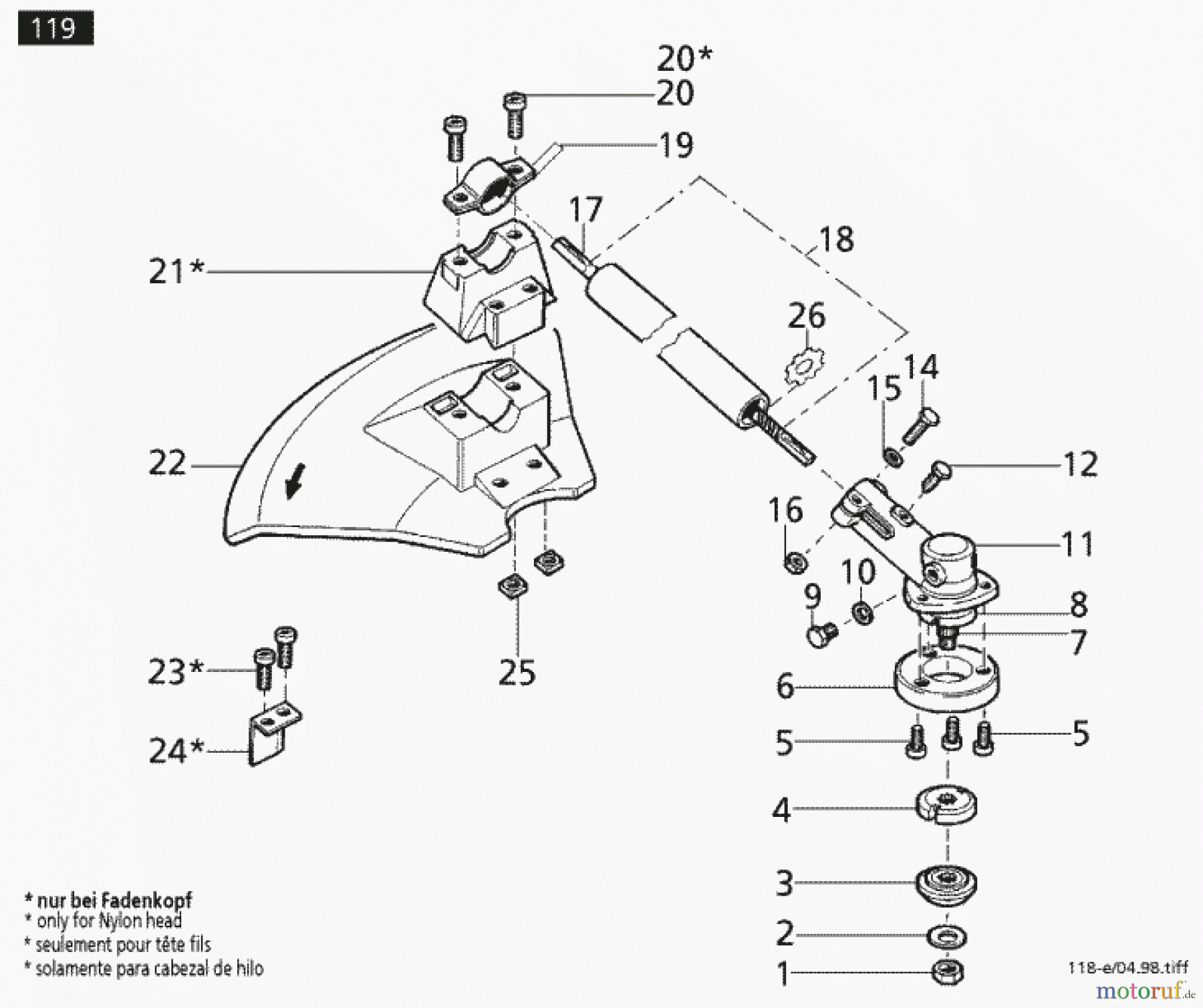  Solo by AL-KO Gartentechnik Motorsensen 118 ET 061998 Druck 9 118 701 ab 06/1998 [SN: ET 061998 Druck 9 118 701] Seite 5