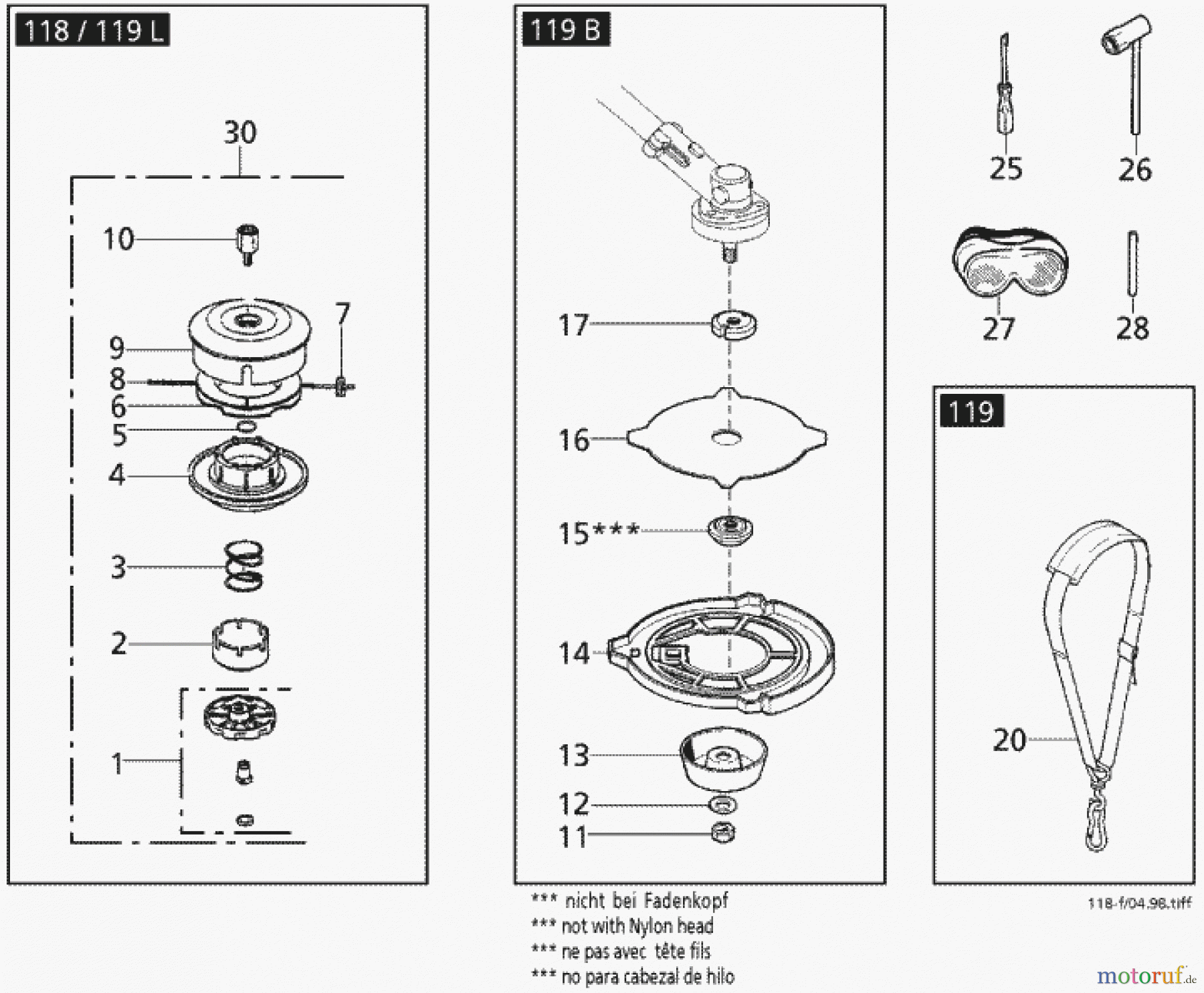  Solo by AL-KO Gartentechnik Motorsensen 118 ET 061998 Druck 9 118 701 ab 06/1998 [SN: ET 061998 Druck 9 118 701] Seite 6