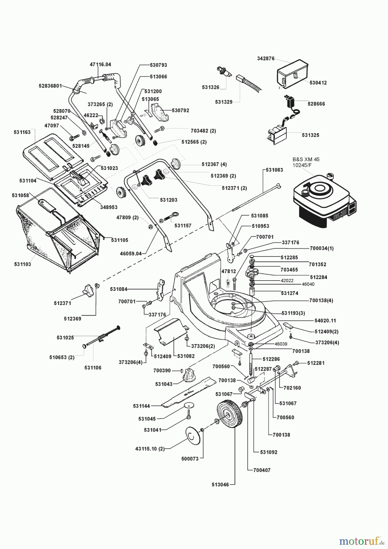  AL-KO Gartentechnik Benzinrasenmäher Turbo Silent Seite 1