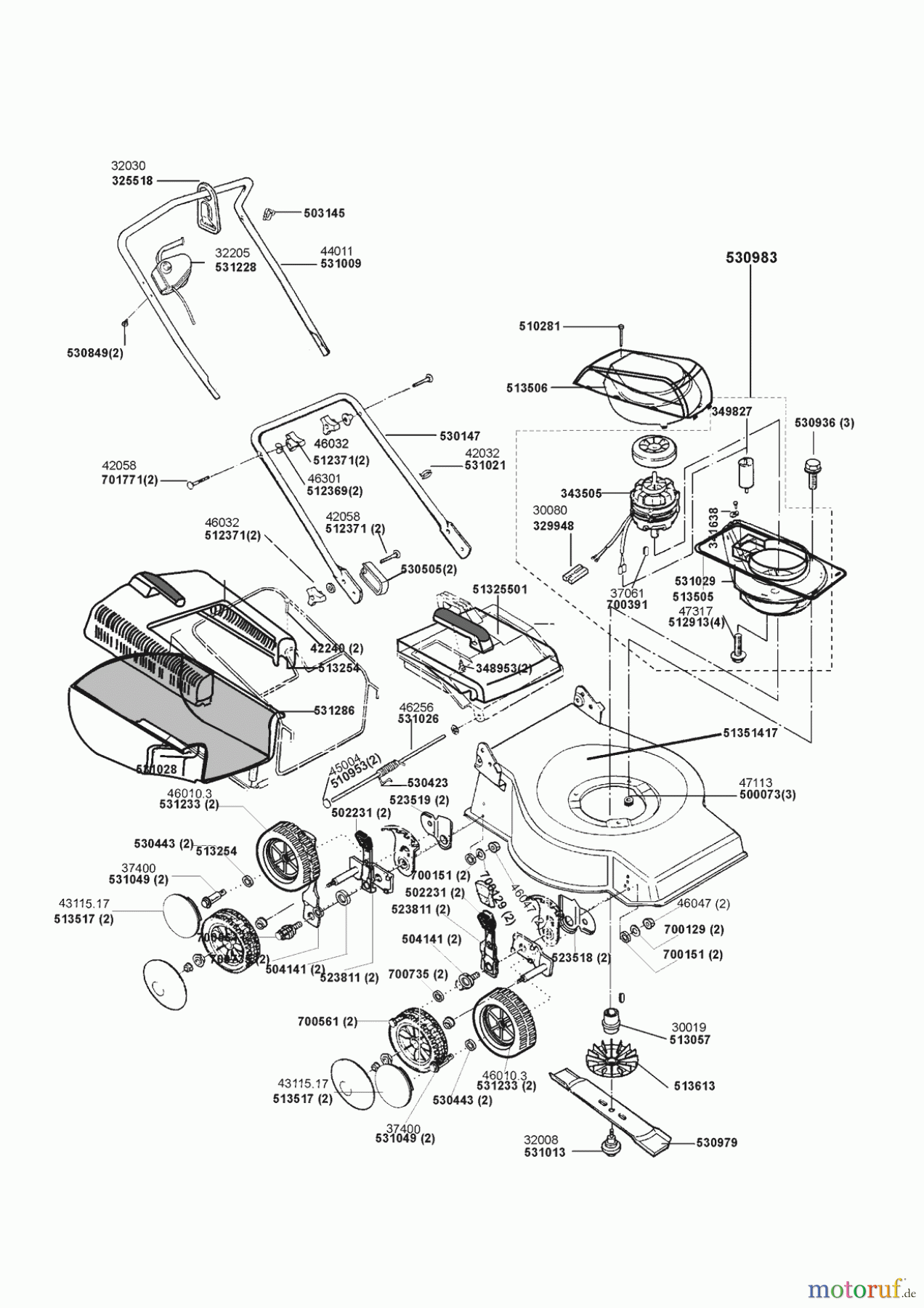 Genius Gartentechnik Elektrorasenmäher E 46-16 Seite 1