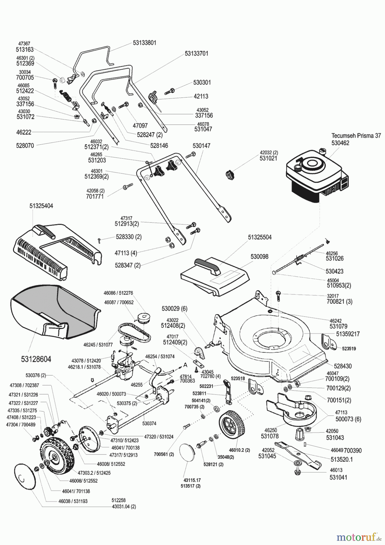 Genius Gartentechnik Benzinrasenmäher BR 46-37 10/1998 Seite 1